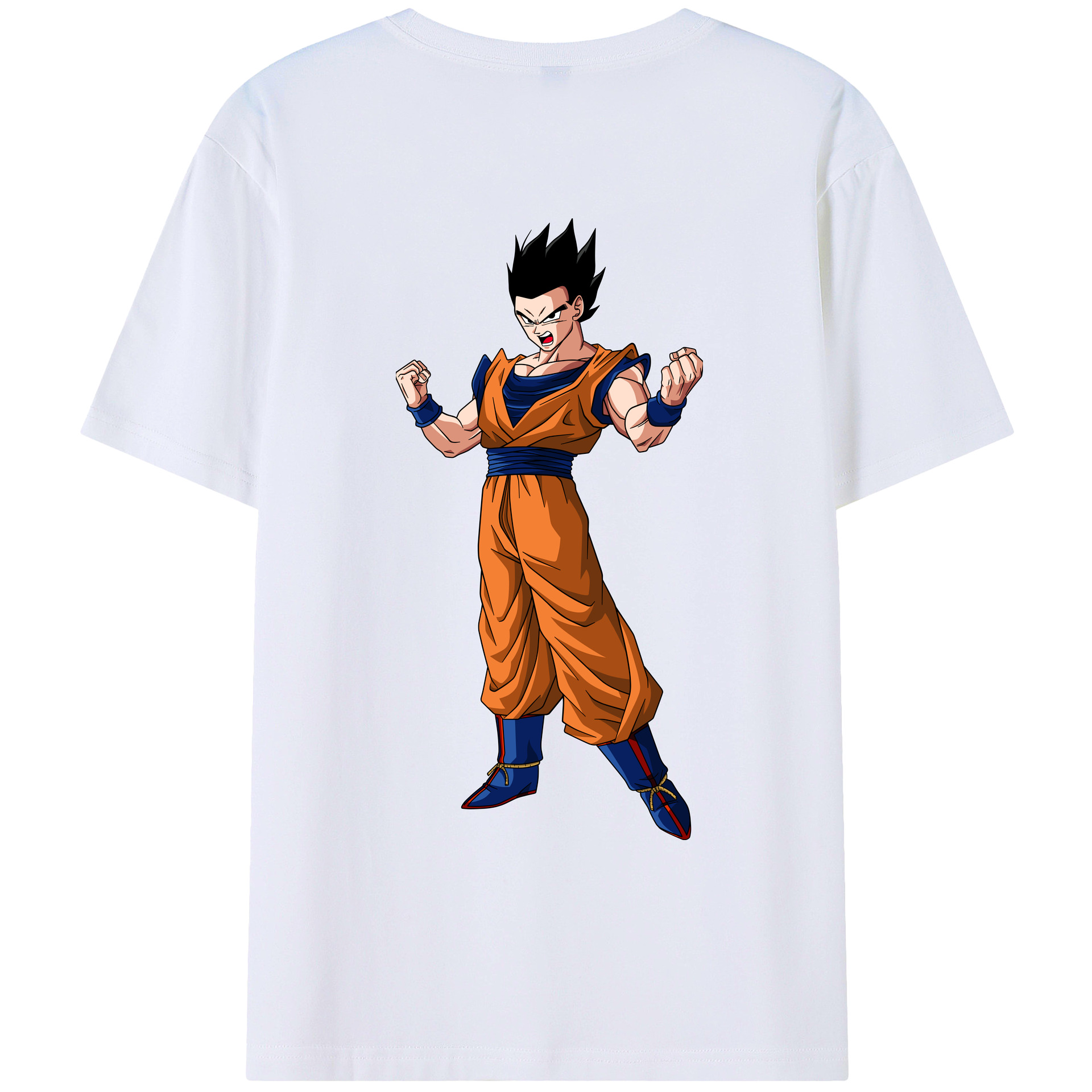 （画像用） ドラゴンボール 孫 悟飯（そんごはん）DRAGON BALL Son Gohan 綿100％ メンズ半袖Tシャツ（バックプリント） 通気性