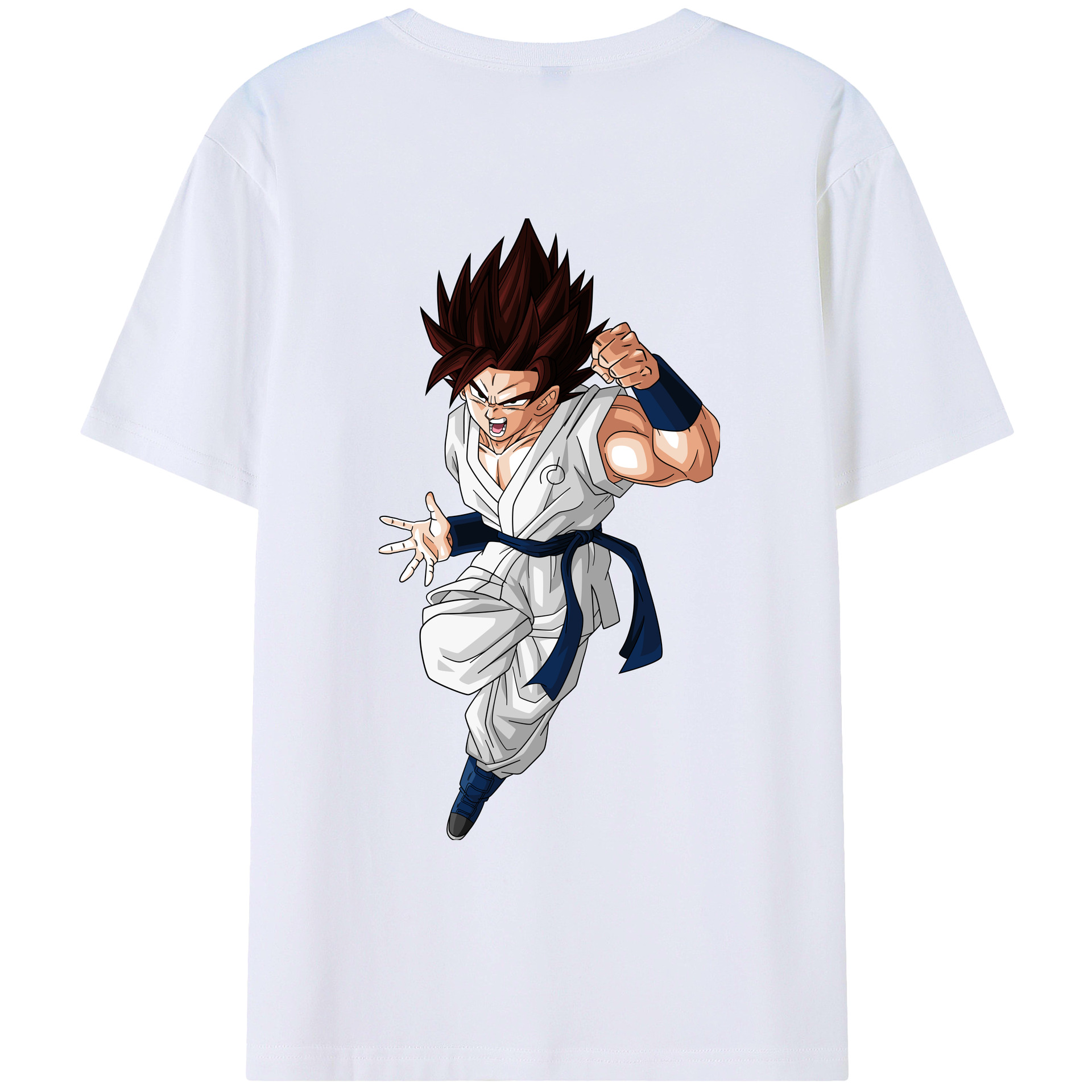 （画像用） ドラゴンボール 孫 悟飯（そんごはん）DRAGON BALL Son Gohan 綿100％ メンズ半袖Tシャツ（バックプリント） 通気性