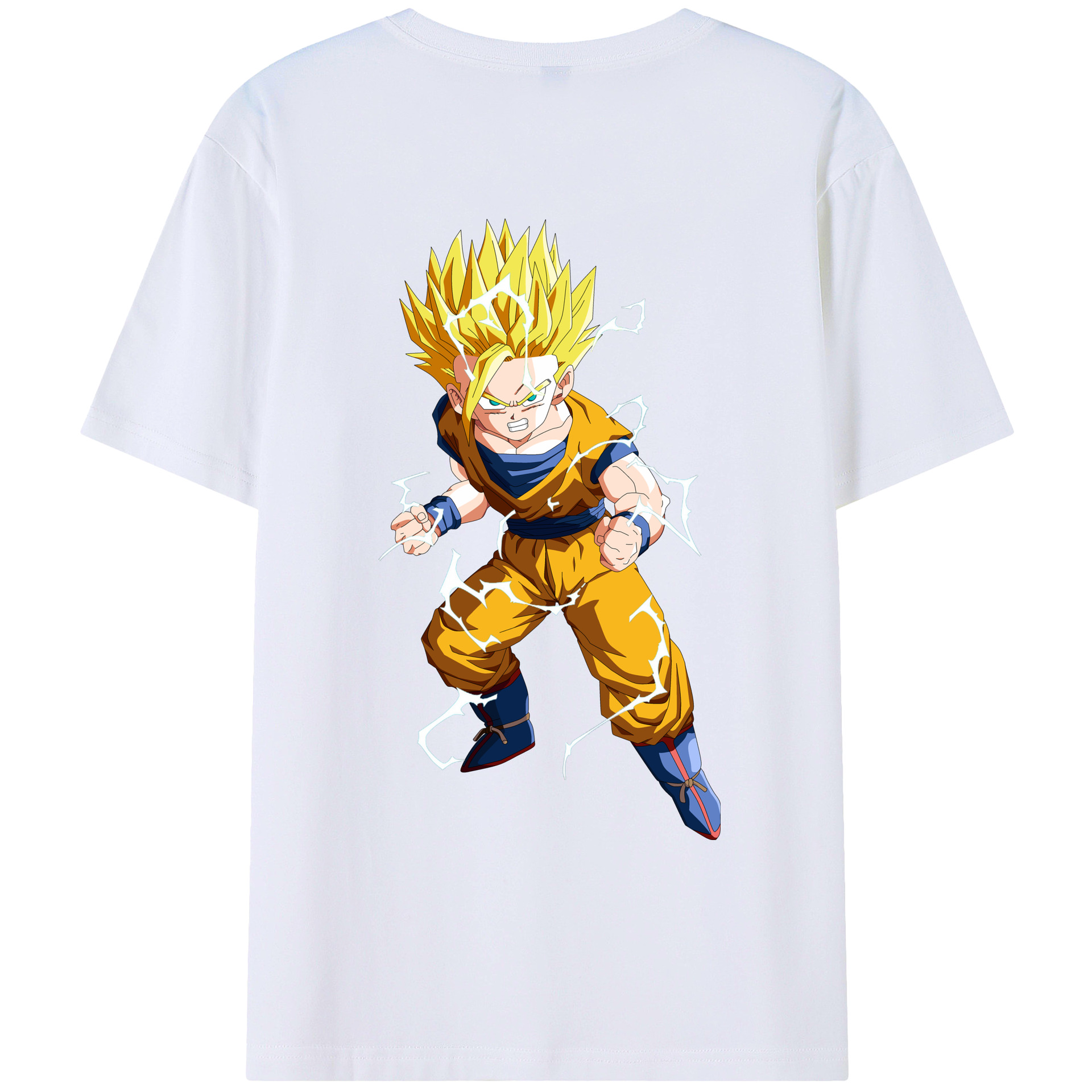 （画像用） ドラゴンボール 孫 悟飯（そんごはん）DRAGON BALL Son Gohan 綿100％ メンズ半袖Tシャツ（バックプリント） 通気性