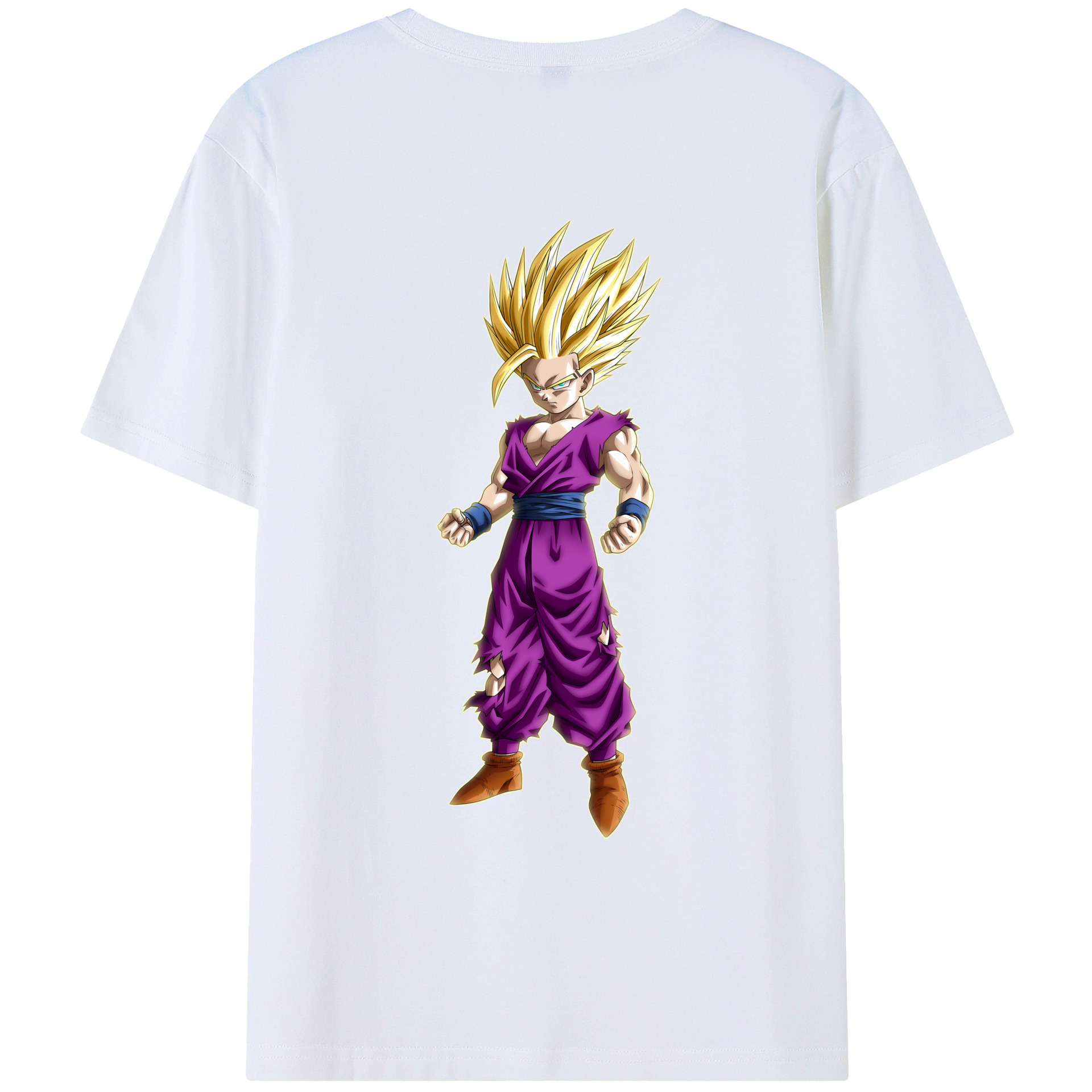 （画像用） ドラゴンボール 孫 悟飯（そんごはん）DRAGON BALL Son Gohan 綿100％ メンズ半袖Tシャツ（バックプリント） 通気性