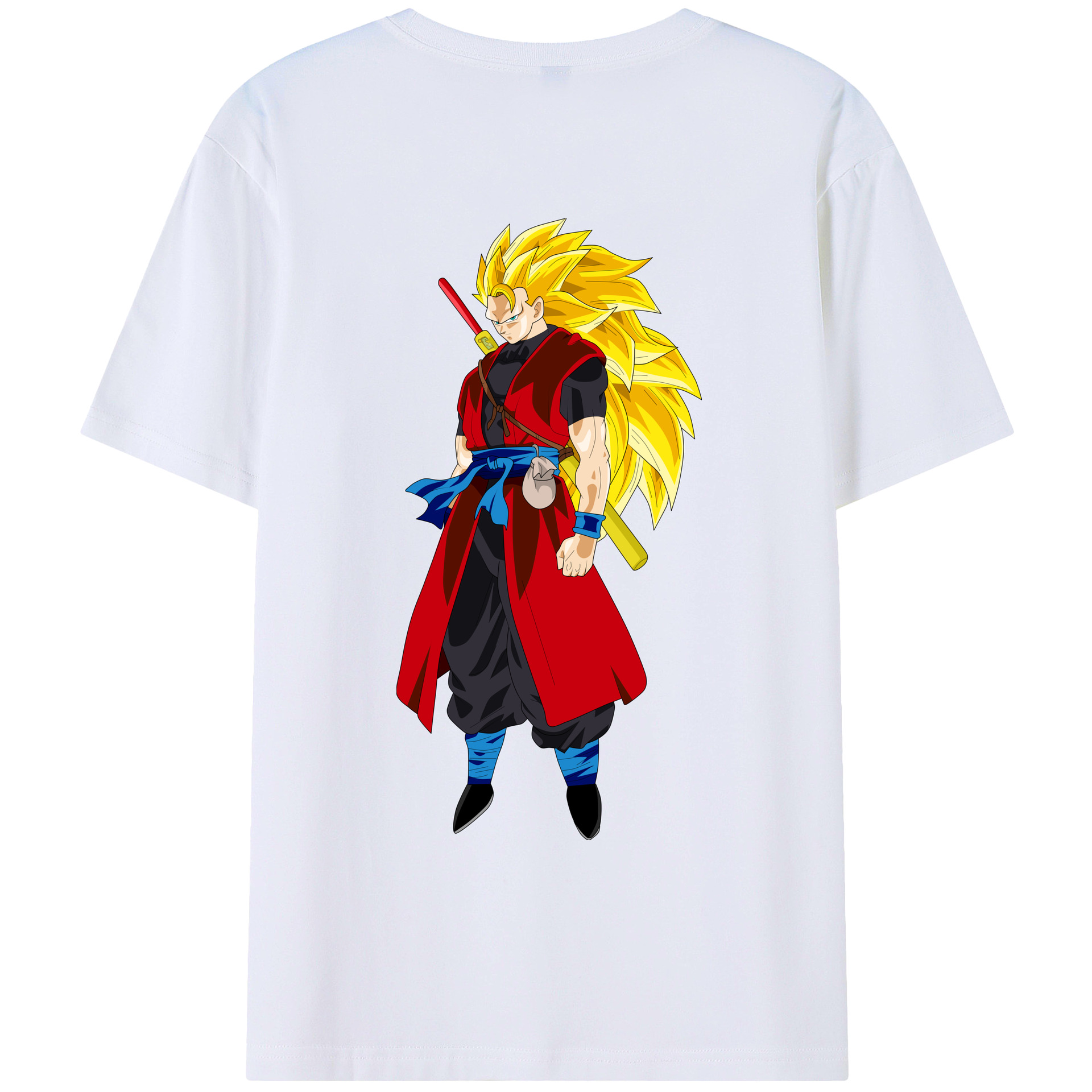 （画像用） ドラゴンボール トランクス（Torankusu）DRAGON BALL Trunks 綿100％ メンズ半袖Tシャツ（バックプリント） 通気性