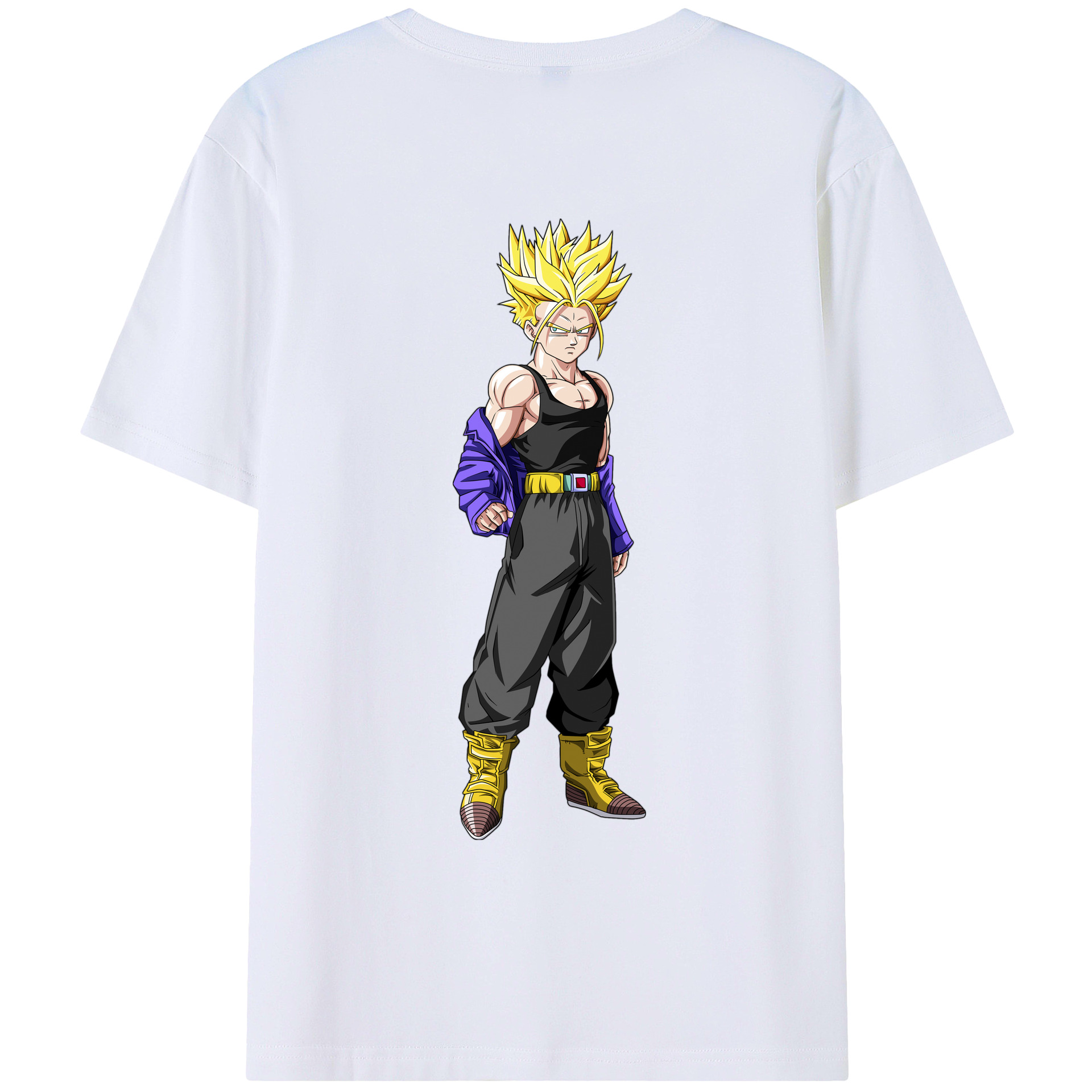（画像用） ドラゴンボール トランクス（Torankusu）DRAGON BALL Trunks 綿100％ メンズ半袖Tシャツ（バックプリント） 通気性
