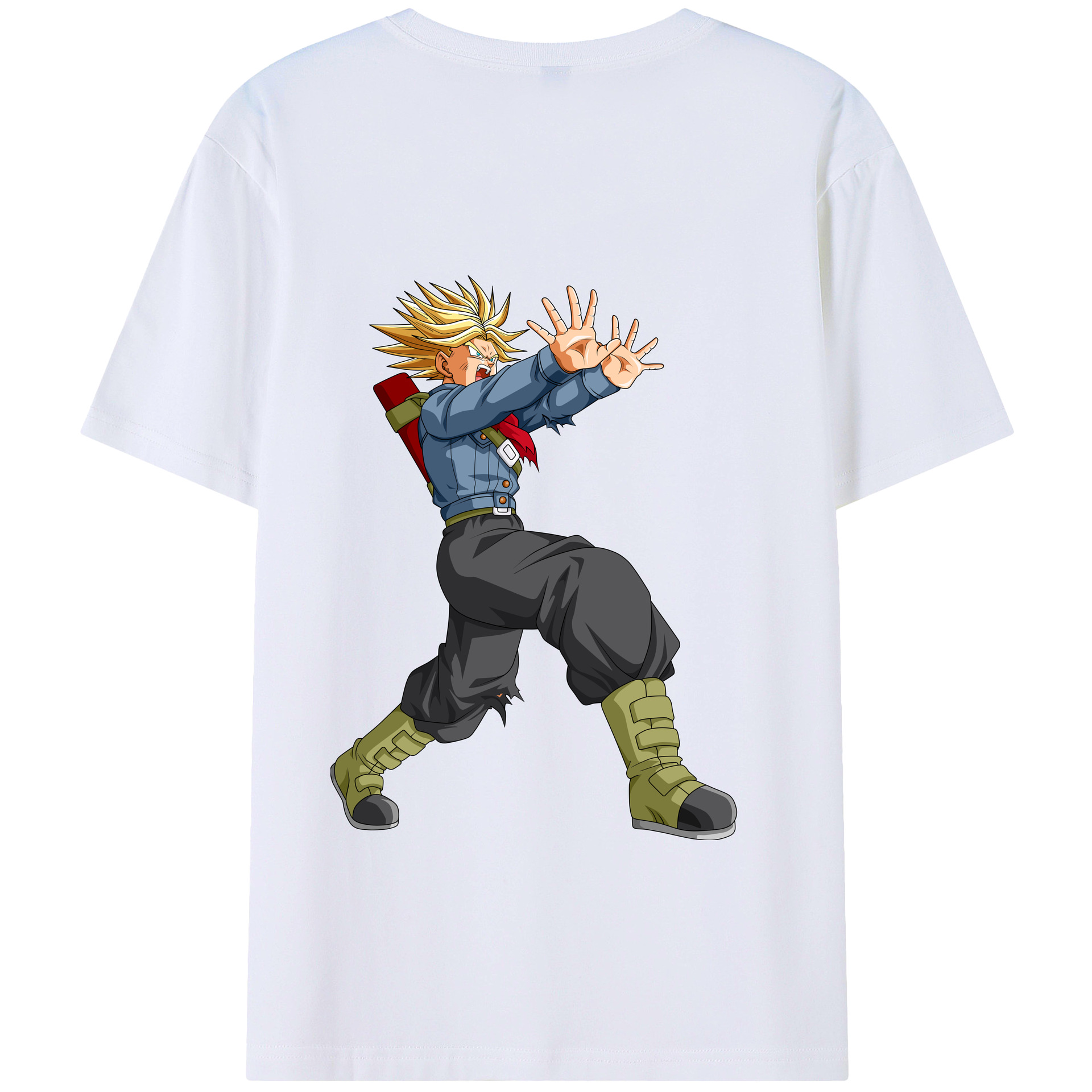 （画像用） ドラゴンボール トランクス（Torankusu）DRAGON BALL Trunks 綿100％ メンズ半袖Tシャツ（バックプリント） 通気性