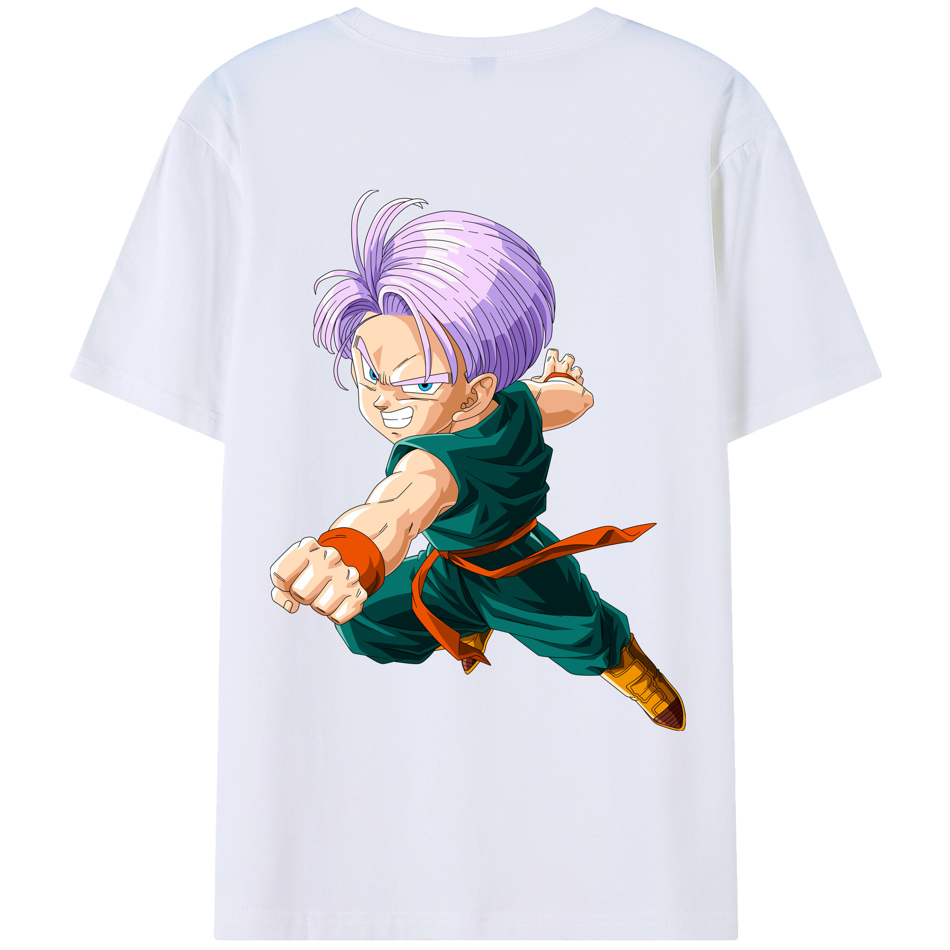 （画像用） ドラゴンボール トランクス（Torankusu）DRAGON BALL Trunks 綿100％ メンズ半袖Tシャツ（バックプリント） 通気性