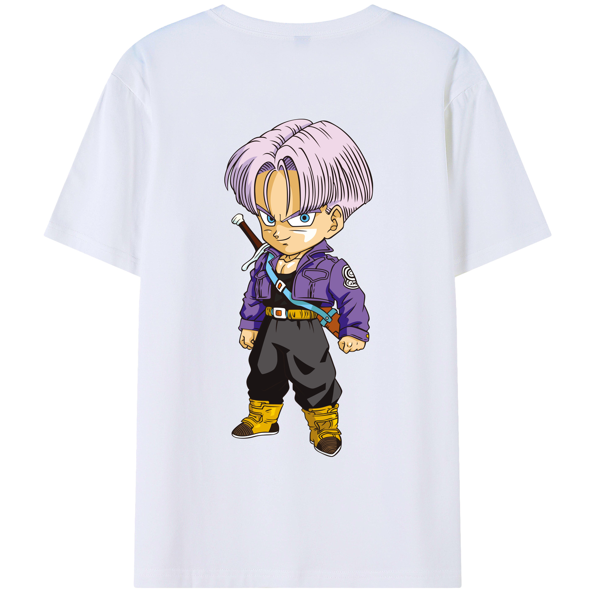 （画像用） ドラゴンボール トランクス（Torankusu）DRAGON BALL Trunks 綿100％ メンズ半袖Tシャツ（バックプリント） 通気性