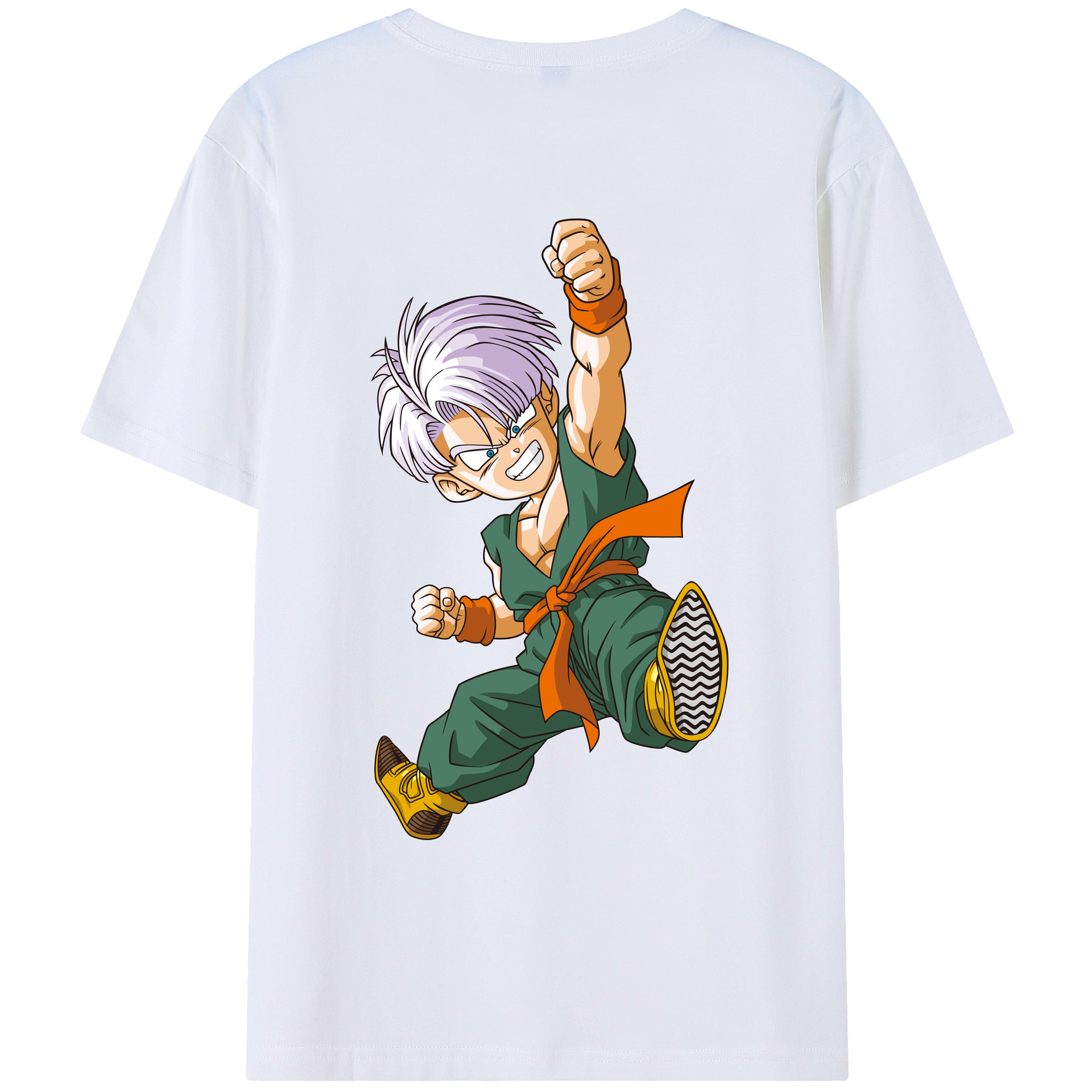 （画像用） ドラゴンボール トランクス（Torankusu）DRAGON BALL Trunks 綿100％ メンズ半袖Tシャツ（バックプリント） 通気性