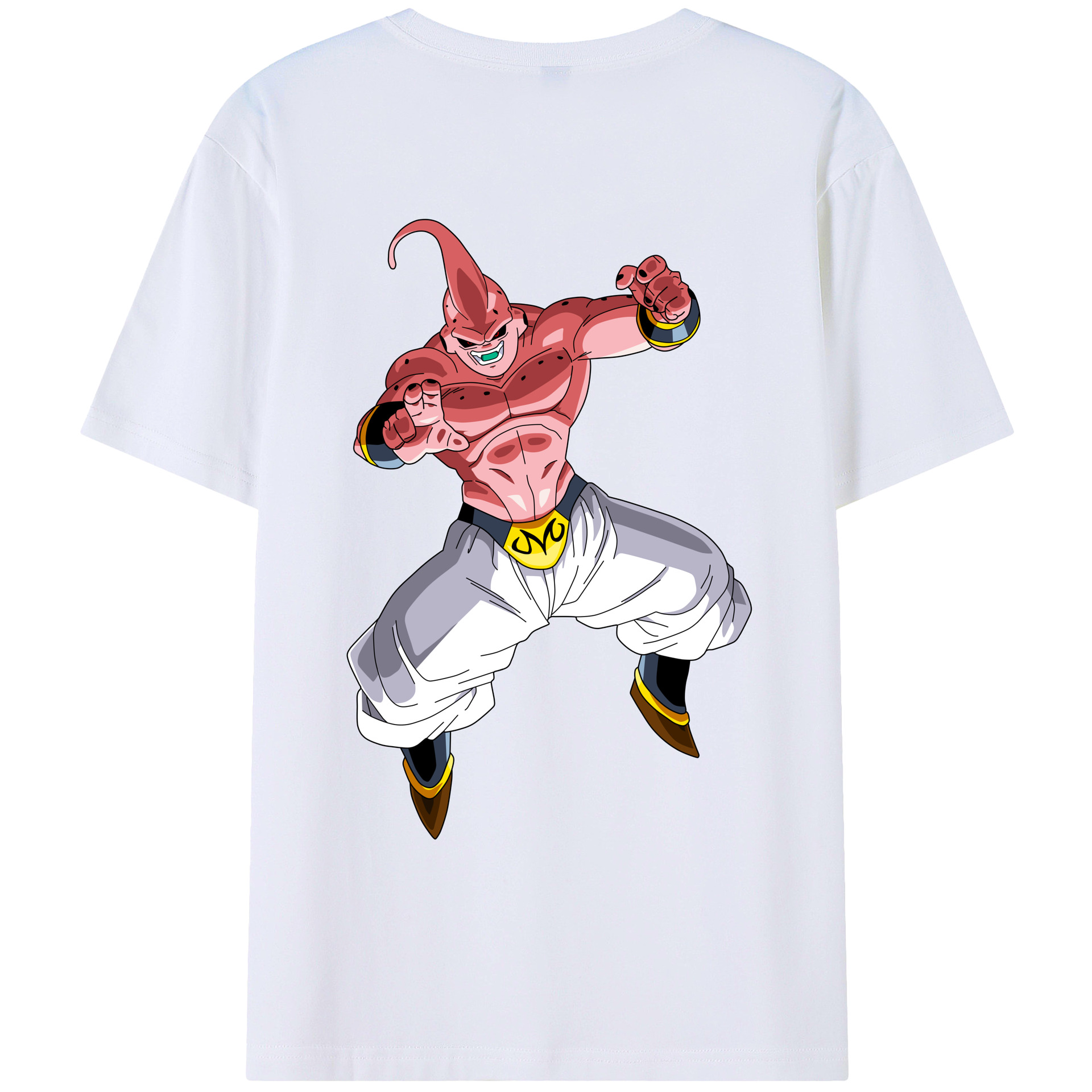 （画像用） ドラゴンボール 魔人ブウ DRAGON BALL Majin Buu 綿100％ メンズ半袖Tシャツ（バックプリント） 通気性