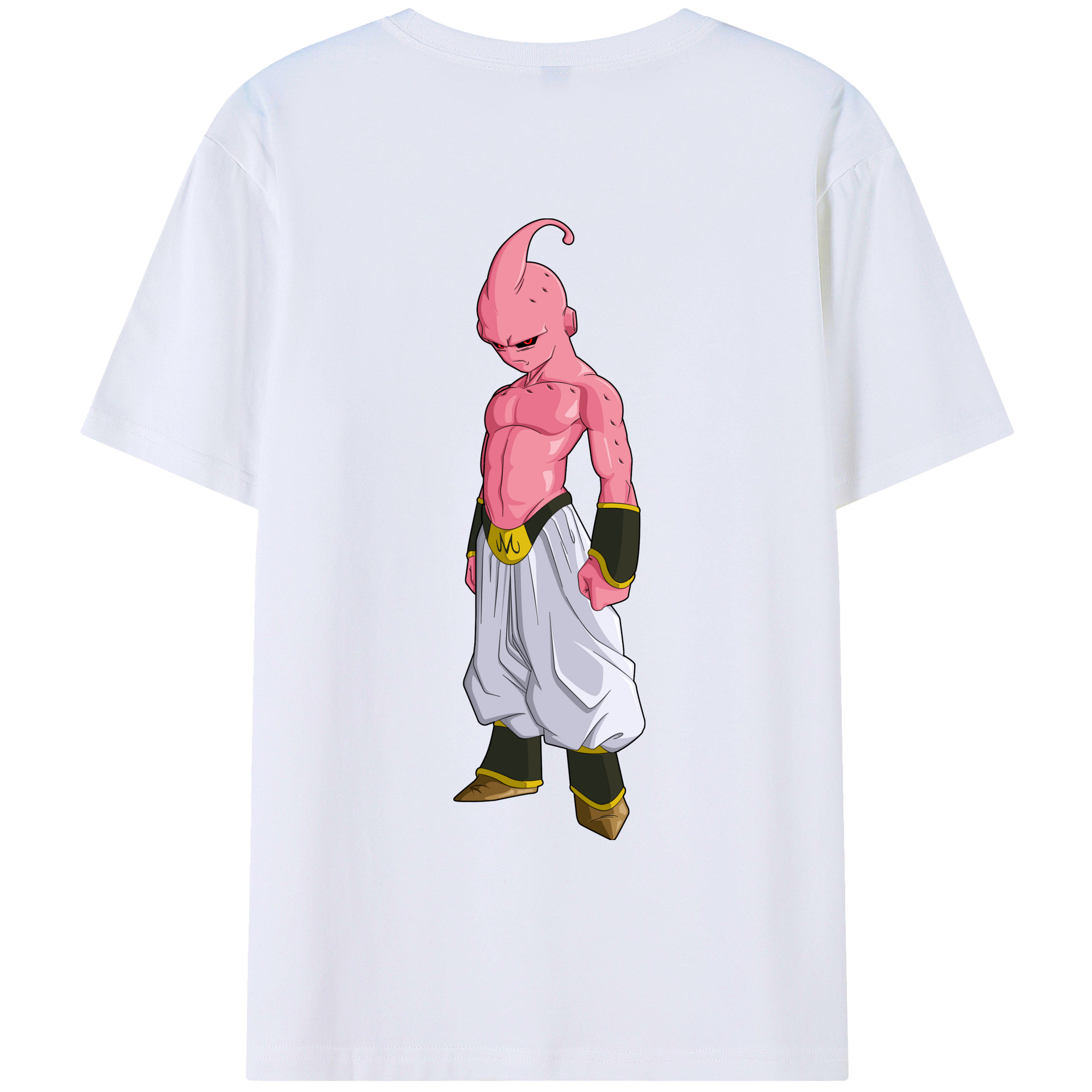 （画像用） ドラゴンボール 魔人ブウ DRAGON BALL Majin Buu 綿100％ メンズ半袖Tシャツ（バックプリント） 通気性