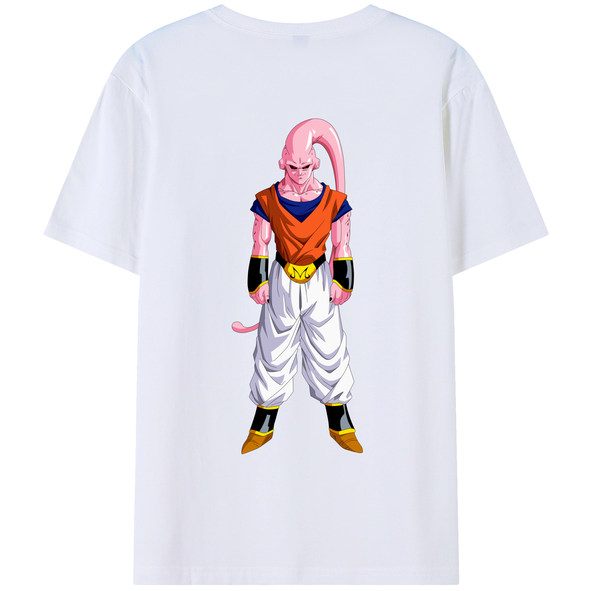 （画像用） ドラゴンボール 魔人ブウ DRAGON BALL Majin Buu 綿100％ メンズ半袖Tシャツ（バックプリント） 通気性