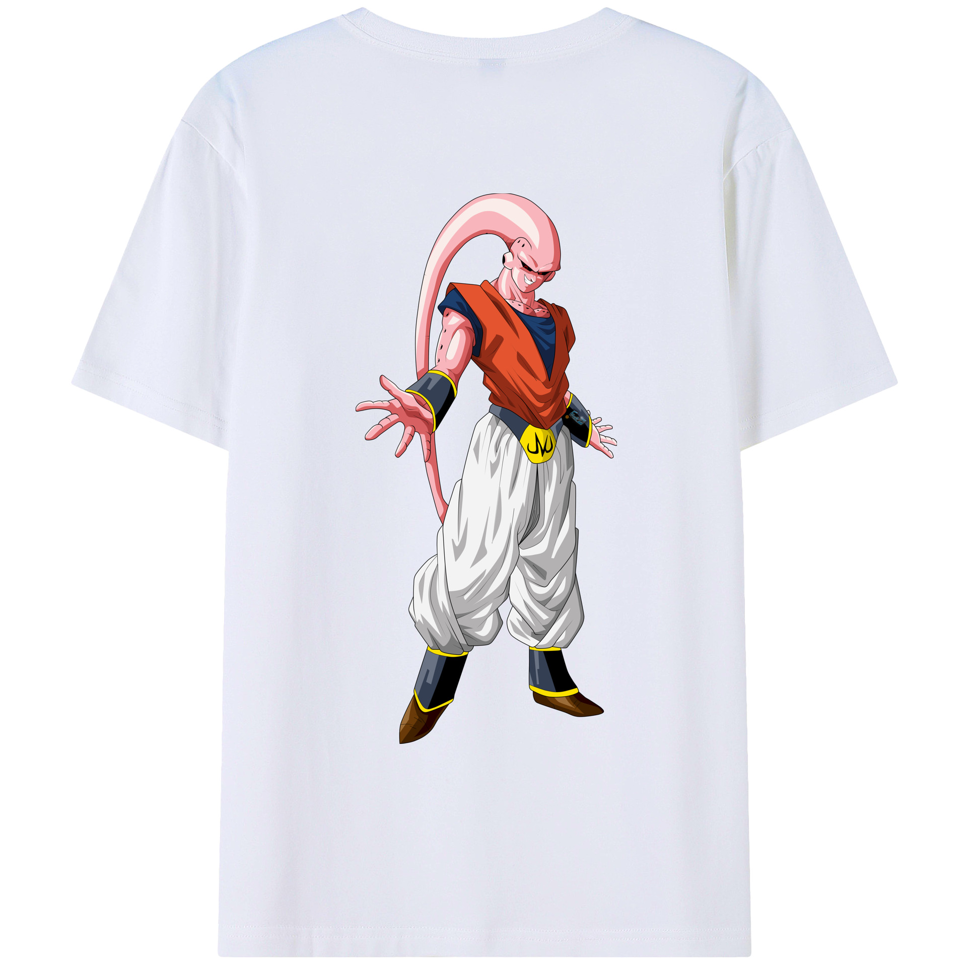 （画像用） ドラゴンボール 魔人ブウ DRAGON BALL Majin Buu 綿100％ メンズ半袖Tシャツ（バックプリント） 通気性