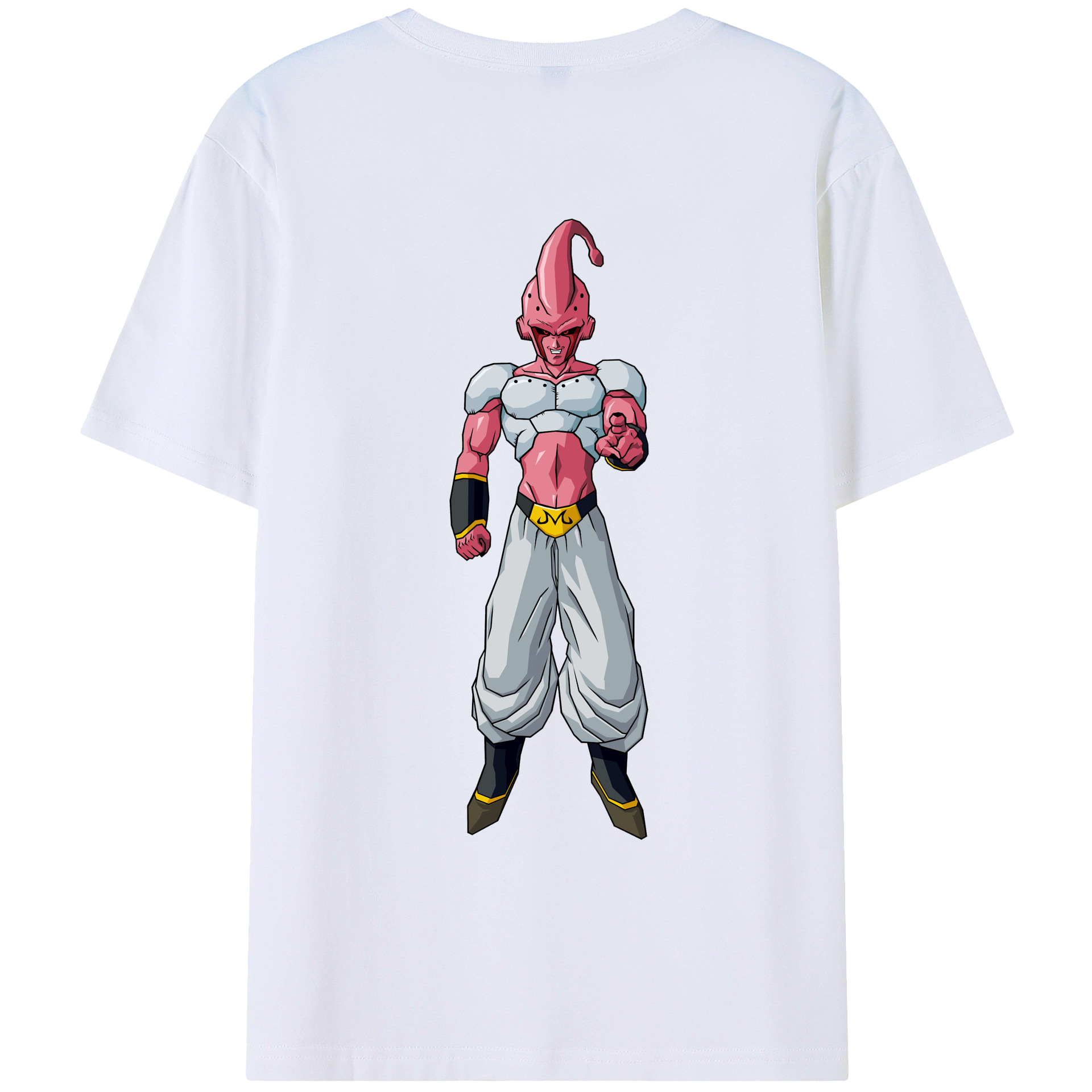 （画像用） ドラゴンボール 魔人ブウ DRAGON BALL Majin Buu 綿100％ メンズ半袖Tシャツ（バックプリント） 通気性