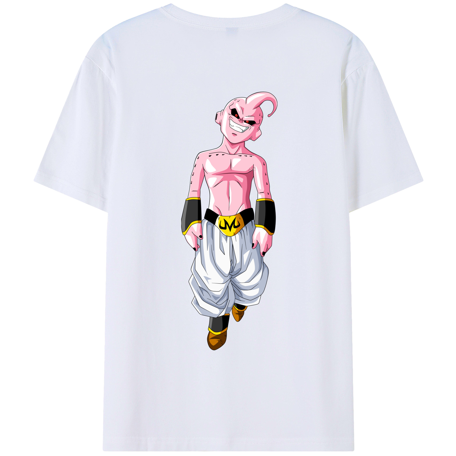 （画像用） ドラゴンボール 魔人ブウ DRAGON BALL Majin Buu 綿100％ メンズ半袖Tシャツ（バックプリント） 通気性