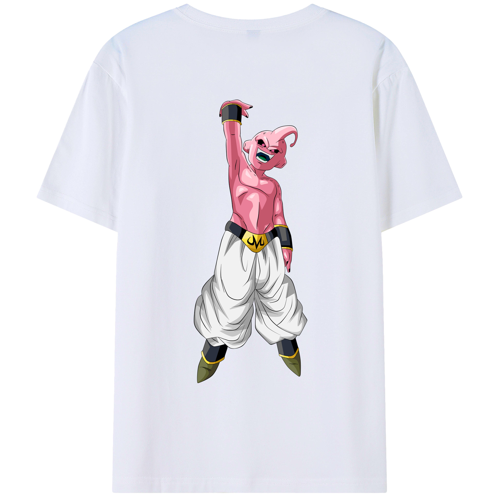 （画像用） ドラゴンボール 魔人ブウ DRAGON BALL Majin Buu 綿100％ メンズ半袖Tシャツ（バックプリント） 通気性