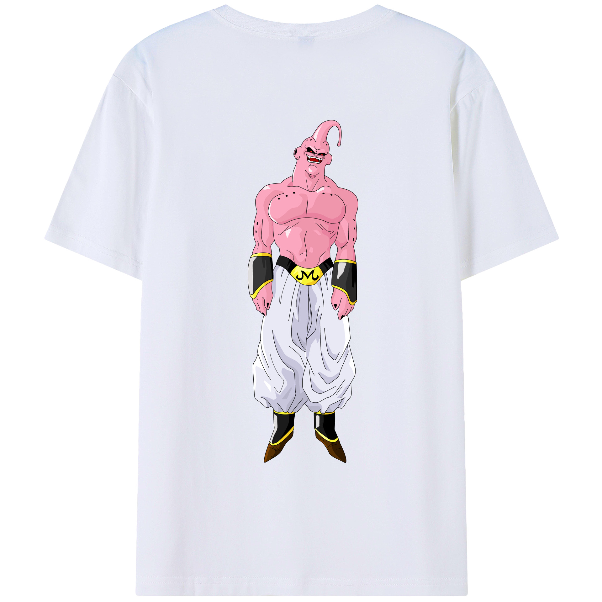 （画像用） ドラゴンボール 魔人ブウ DRAGON BALL Majin Buu 綿100％ メンズ半袖Tシャツ（バックプリント） 通気性