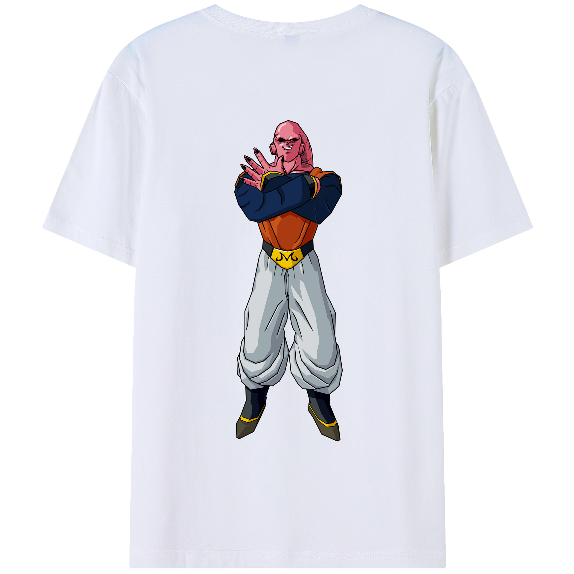 （画像用） ドラゴンボール 魔人ブウ DRAGON BALL Majin Buu 綿100％ メンズ半袖Tシャツ（バックプリント） 通気性