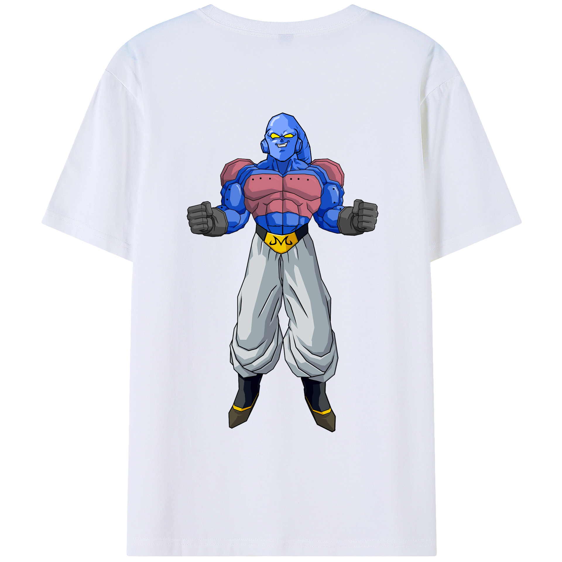 （画像用） ドラゴンボール 魔人ブウ DRAGON BALL Majin Buu 綿100％ メンズ半袖Tシャツ（バックプリント） 通気性