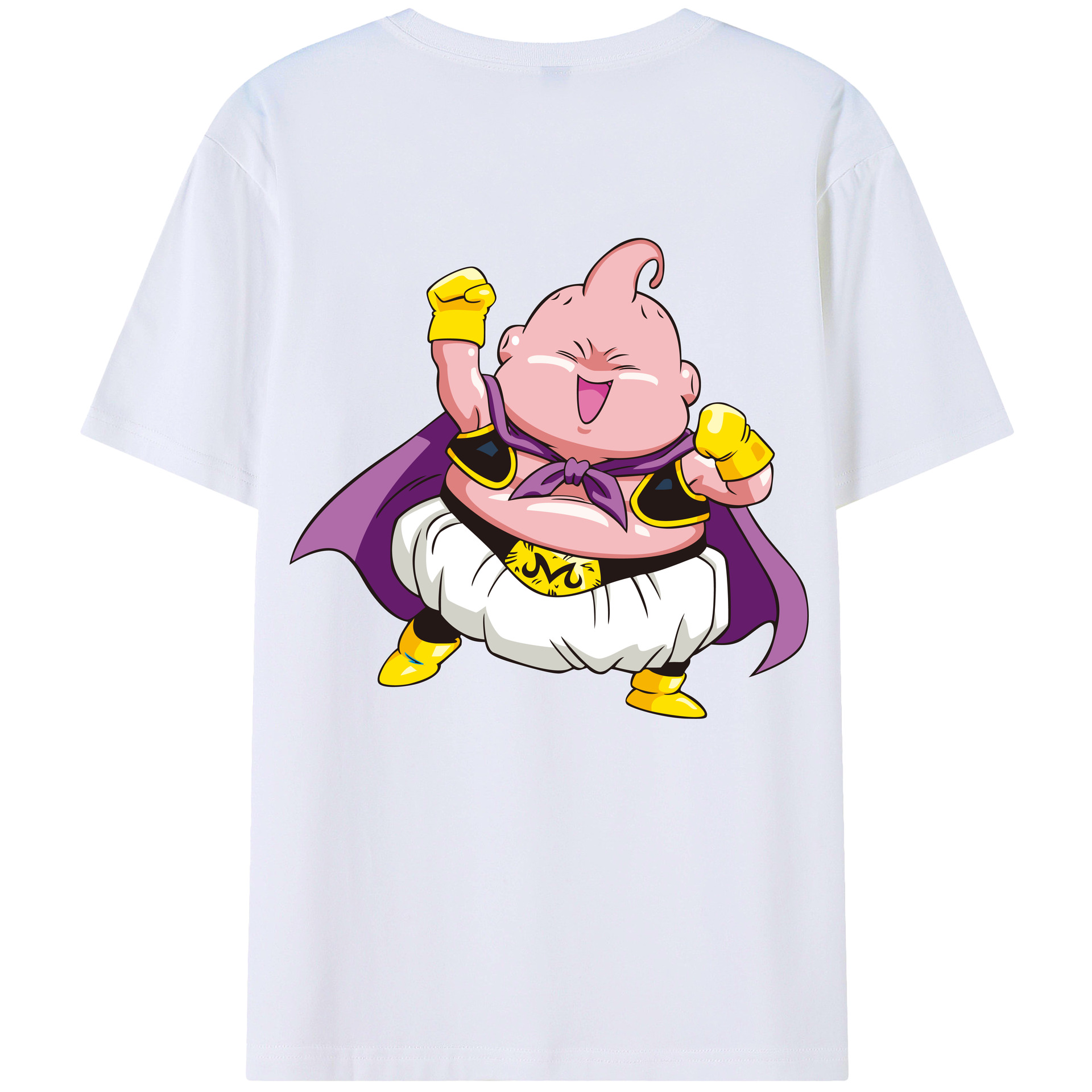 （画像用） ドラゴンボール 魔人ブウ DRAGON BALL Majin Buu 綿100％ メンズ半袖Tシャツ（バックプリント） 通気性