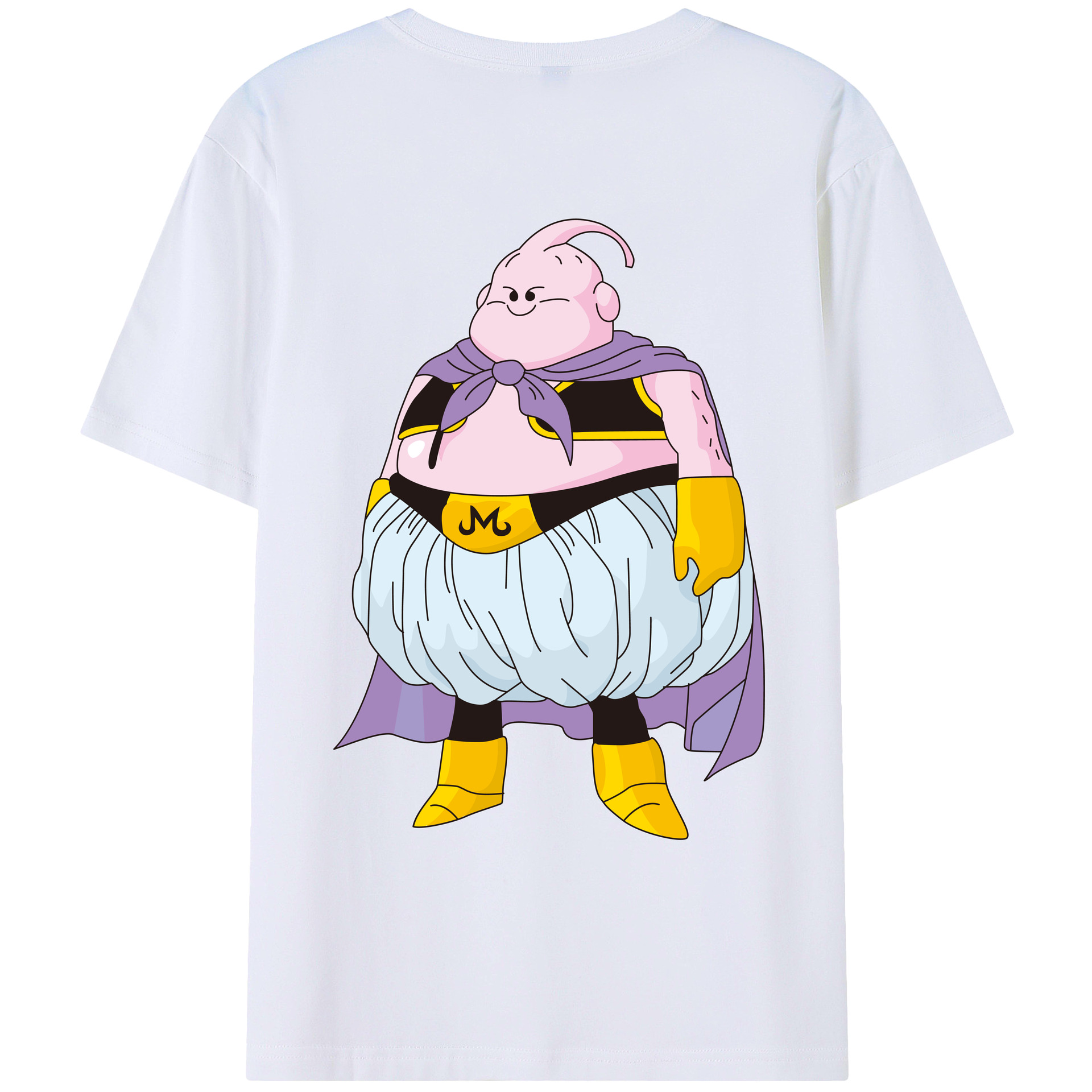 （画像用） ドラゴンボール 魔人ブウ DRAGON BALL Majin Buu 綿100％ メンズ半袖Tシャツ（バックプリント） 通気性