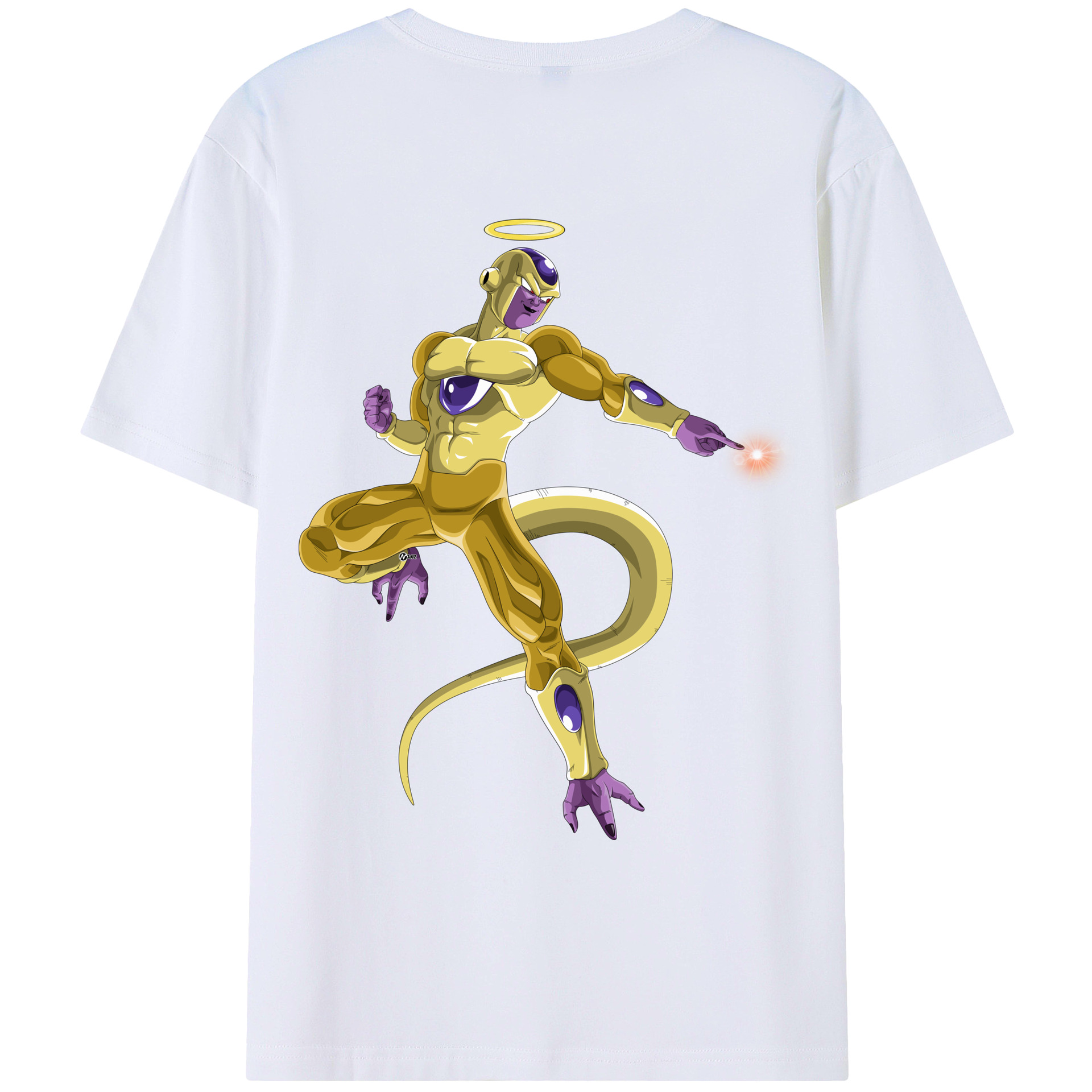 （画像用） ドラゴンボール フリーザ DRAGON BALL Frieza 綿100％ メンズ半袖Tシャツ（バックプリント） 通気性