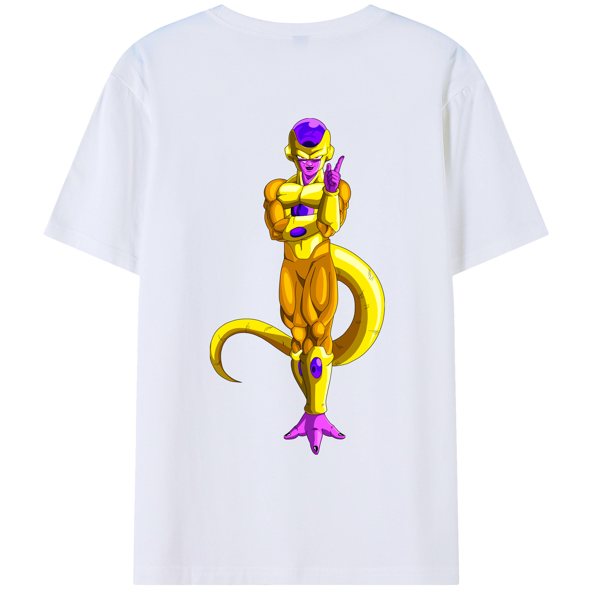 （画像用） ドラゴンボール フリーザ DRAGON BALL Frieza 綿100％ メンズ半袖Tシャツ（バックプリント） 通気性