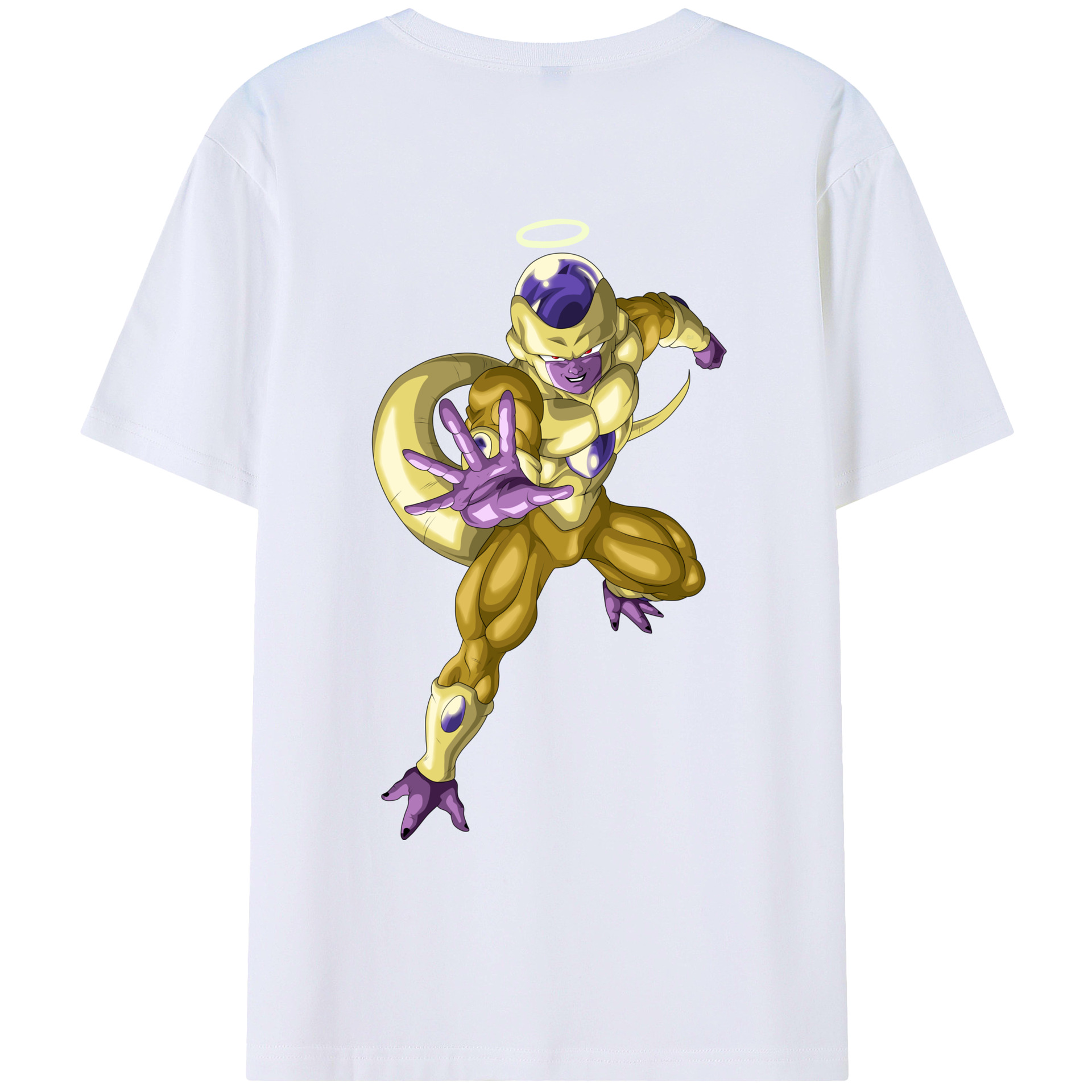 （画像用） ドラゴンボール フリーザ DRAGON BALL Frieza 綿100％ メンズ半袖Tシャツ（バックプリント） 通気性