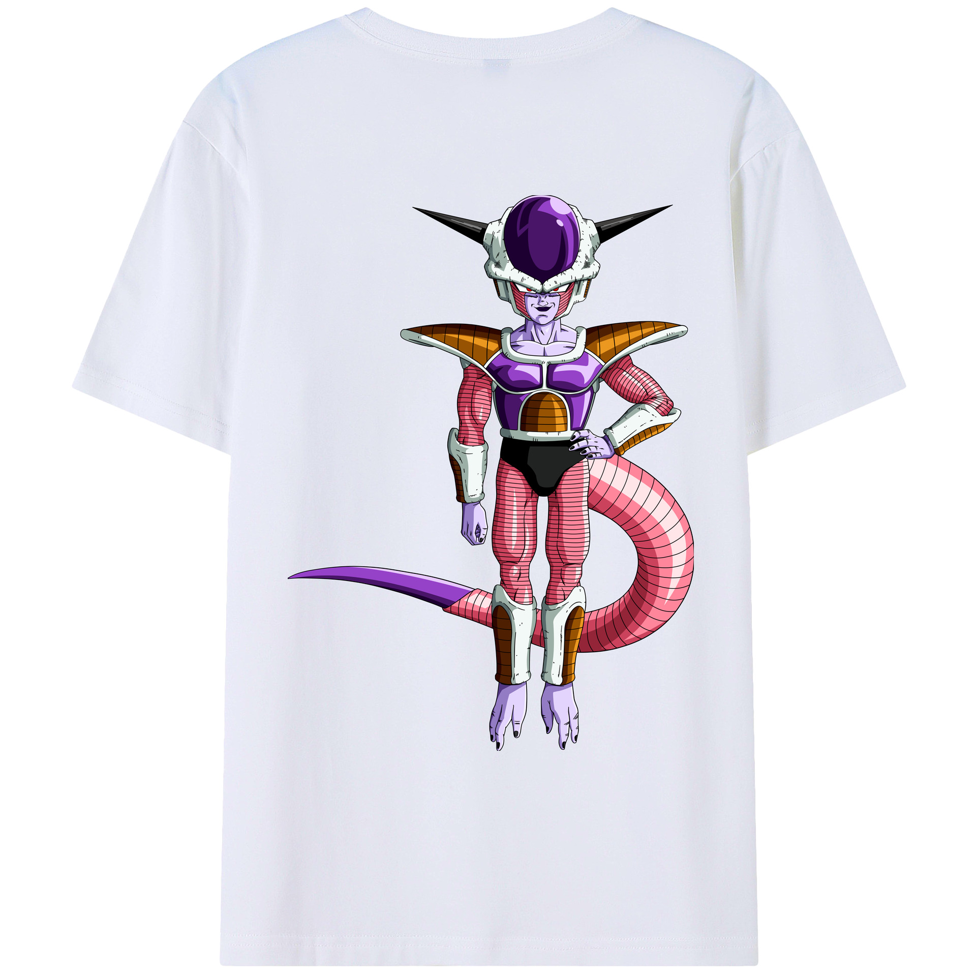 （画像用） ドラゴンボール フリーザ DRAGON BALL Frieza 綿100％ メンズ半袖Tシャツ（バックプリント） 通気性