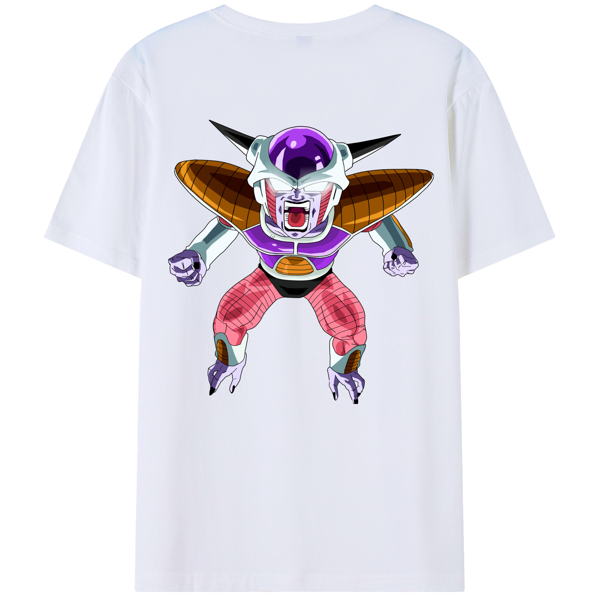 （画像用） ドラゴンボール フリーザ DRAGON BALL Frieza 綿100％ メンズ半袖Tシャツ（バックプリント） 通気性