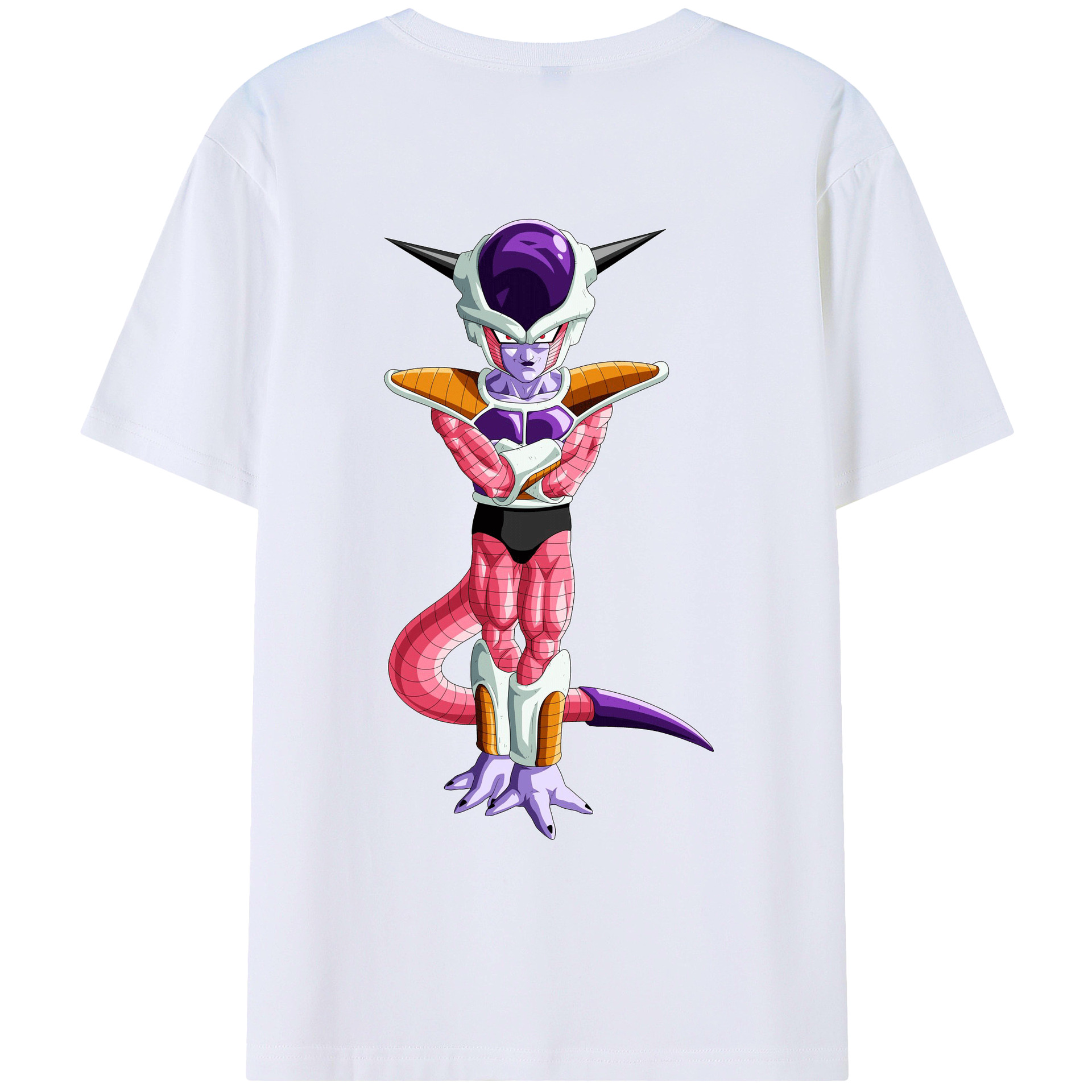 （画像用） ドラゴンボール フリーザ DRAGON BALL Frieza 綿100％ メンズ半袖Tシャツ（バックプリント） 通気性