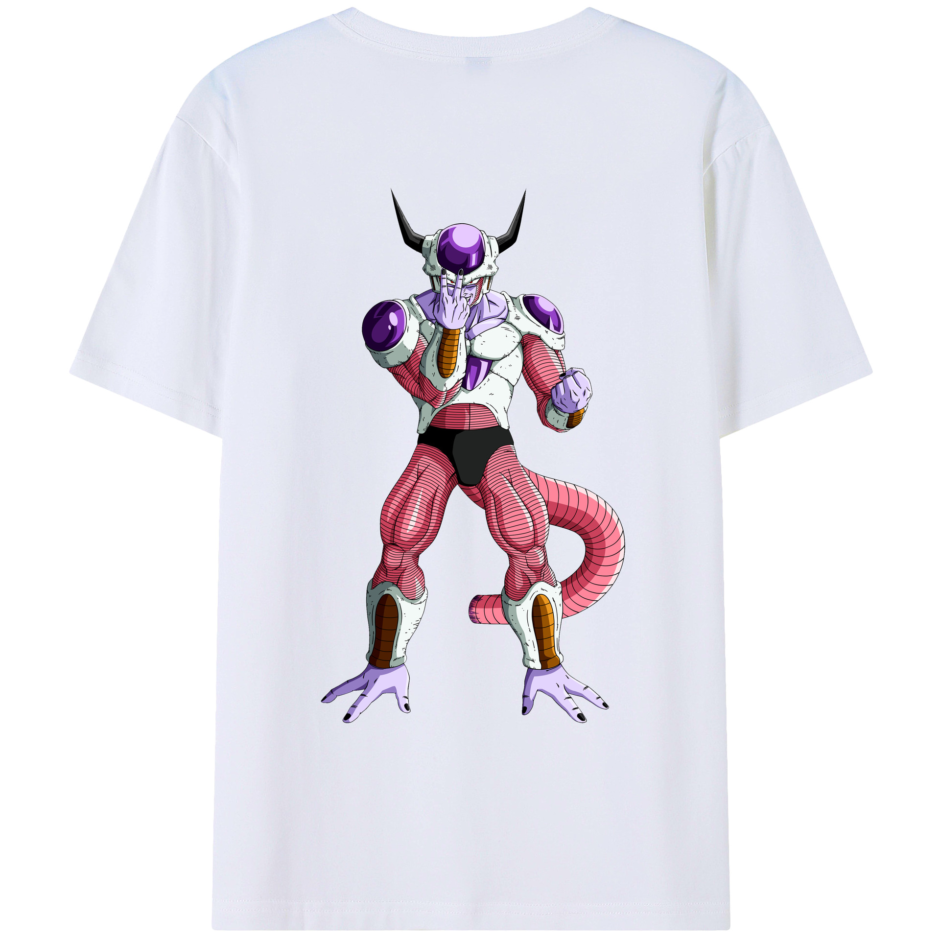 （画像用） ドラゴンボール フリーザ DRAGON BALL Frieza 綿100％ メンズ半袖Tシャツ（バックプリント） 通気性