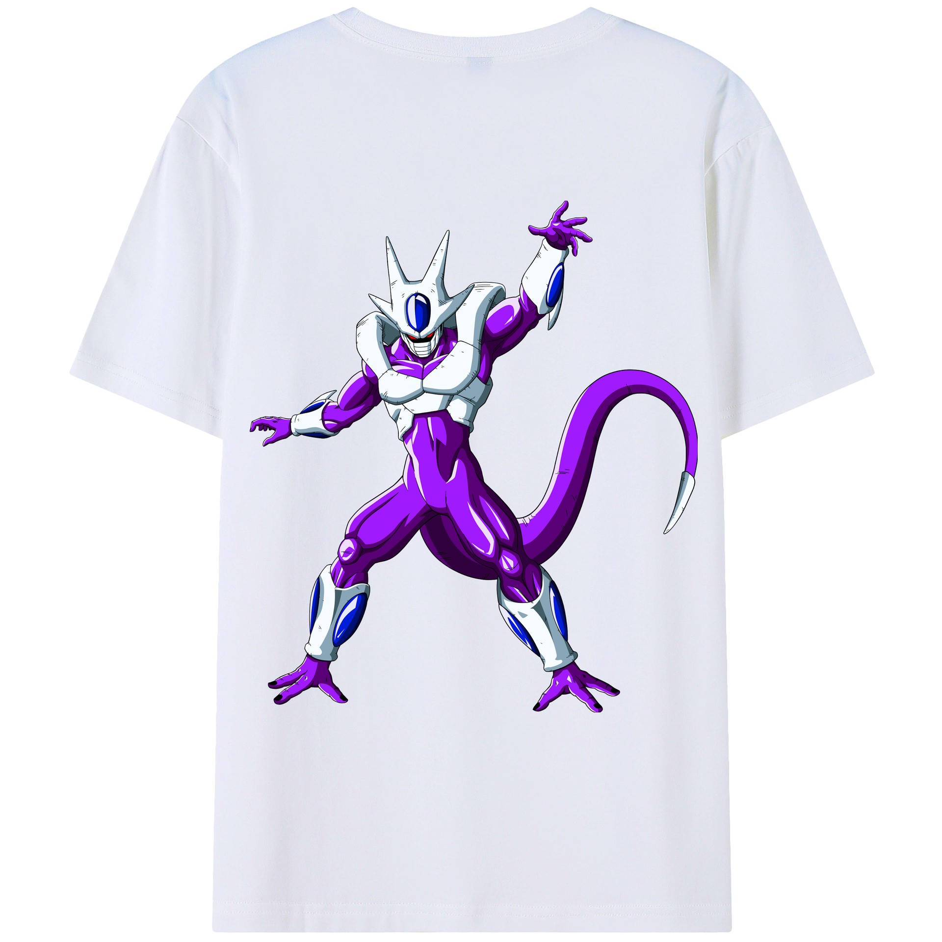 （画像用） ドラゴンボール クウラ DRAGON BALL Cooler Coora 綿100％ メンズ半袖Tシャツ（バックプリント） 通気性