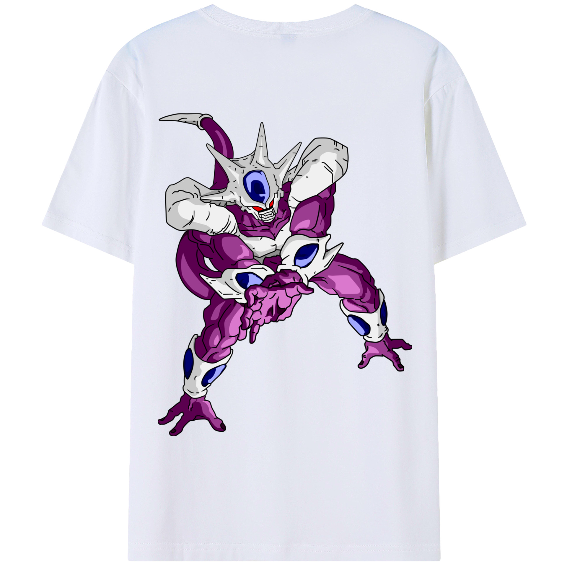 （画像用） ドラゴンボール クウラ DRAGON BALL Cooler Coora 綿100％ メンズ半袖Tシャツ（バックプリント） 通気性