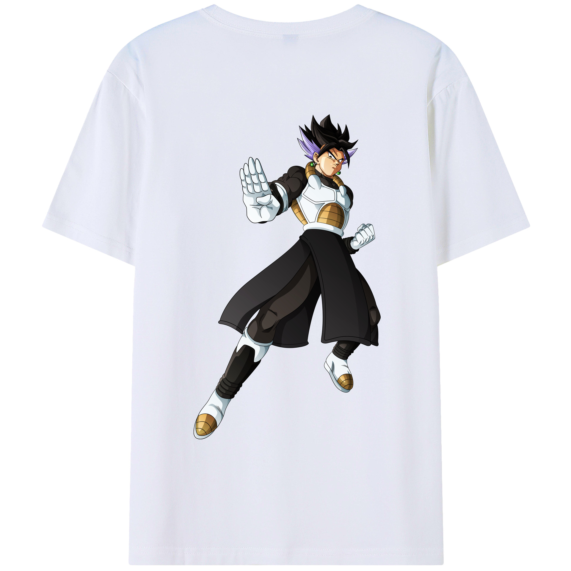 （画像用） ドラゴンボール ベジット DRAGON BALL Vegetto 綿100％ メンズ半袖Tシャツ（バックプリント） 通気性