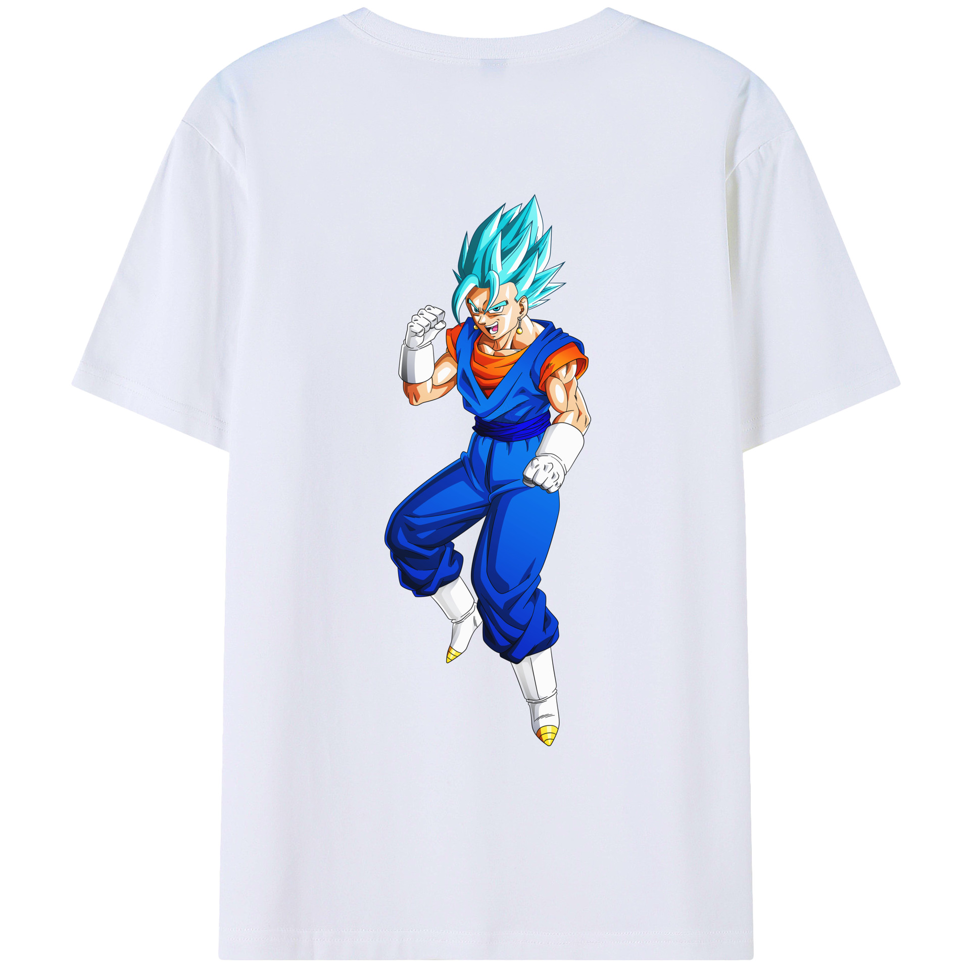 （画像用） ドラゴンボール ベジット DRAGON BALL Vegetto 綿100％ メンズ半袖Tシャツ（バックプリント） 通気性