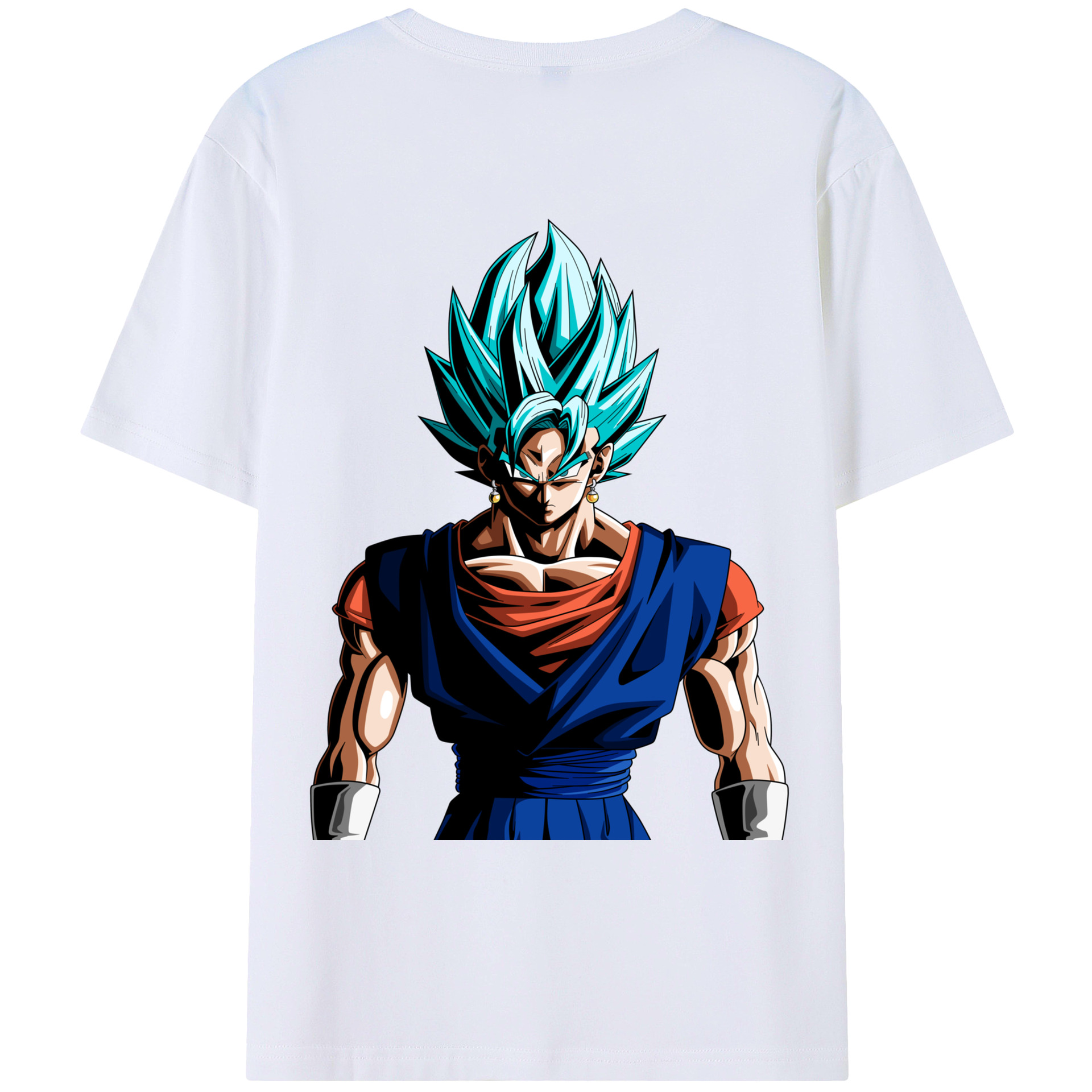 （画像用） ドラゴンボール ベジット DRAGON BALL Vegetto 綿100％ メンズ半袖Tシャツ（バックプリント） 通気性