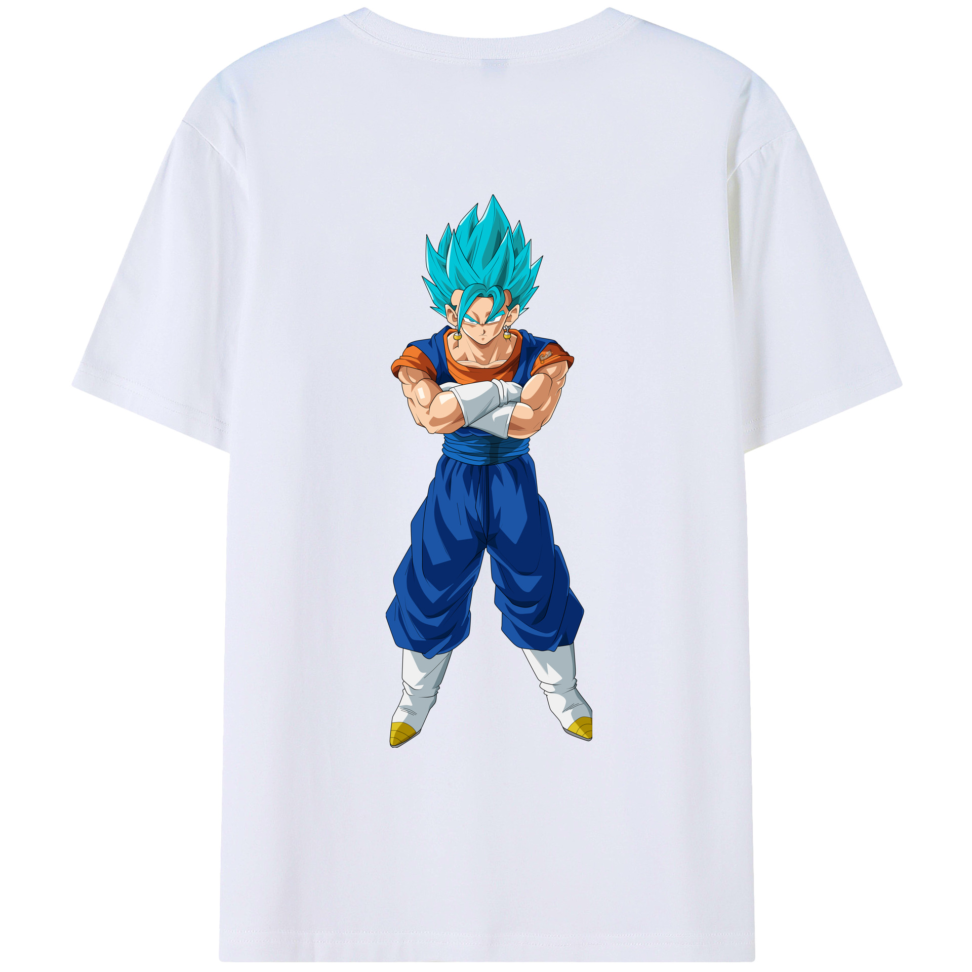 （画像用） ドラゴンボール ベジット DRAGON BALL Vegetto 綿100％ メンズ半袖Tシャツ（バックプリント） 通気性