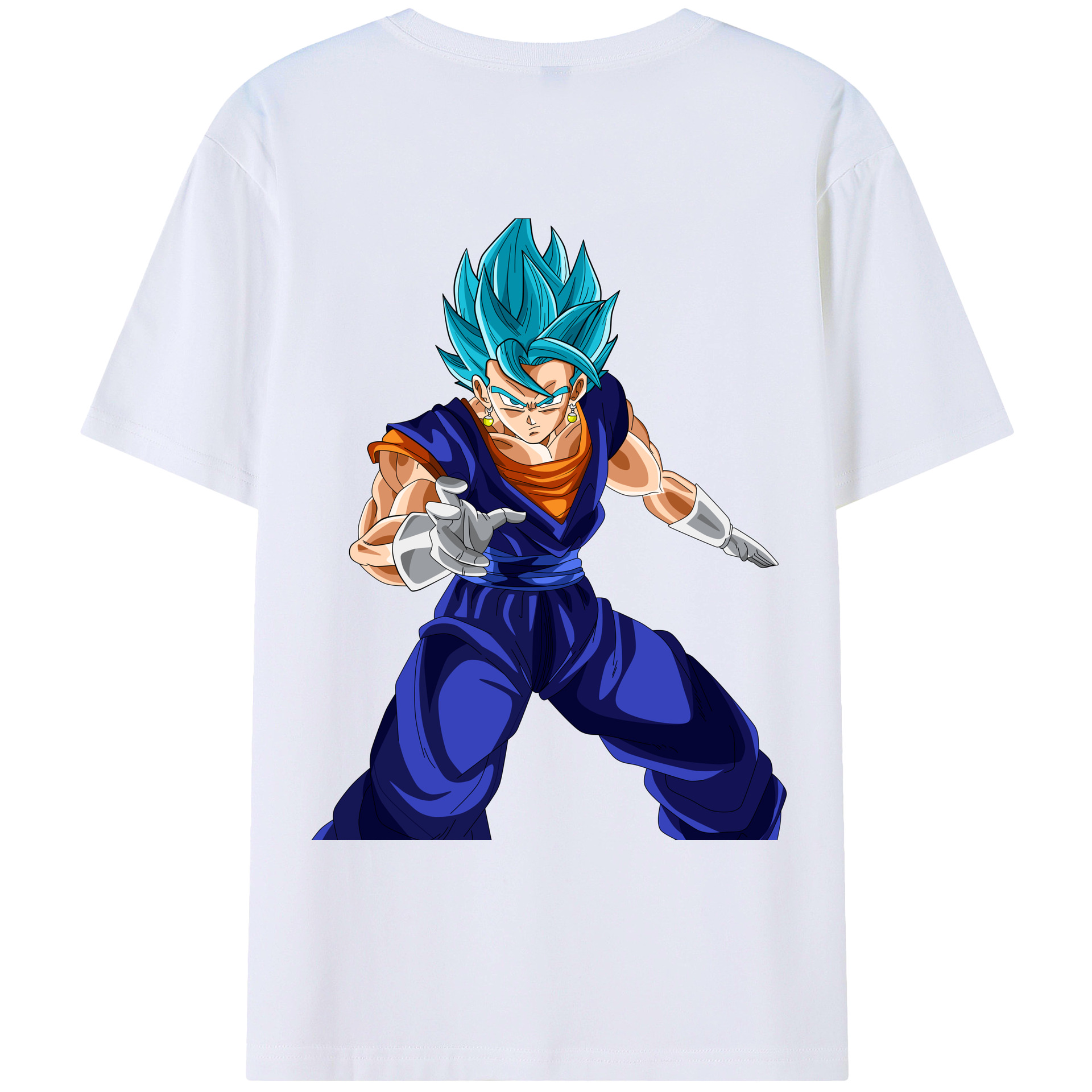 （画像用） ドラゴンボール ベジット DRAGON BALL Vegetto 綿100％ メンズ半袖Tシャツ（バックプリント） 通気性