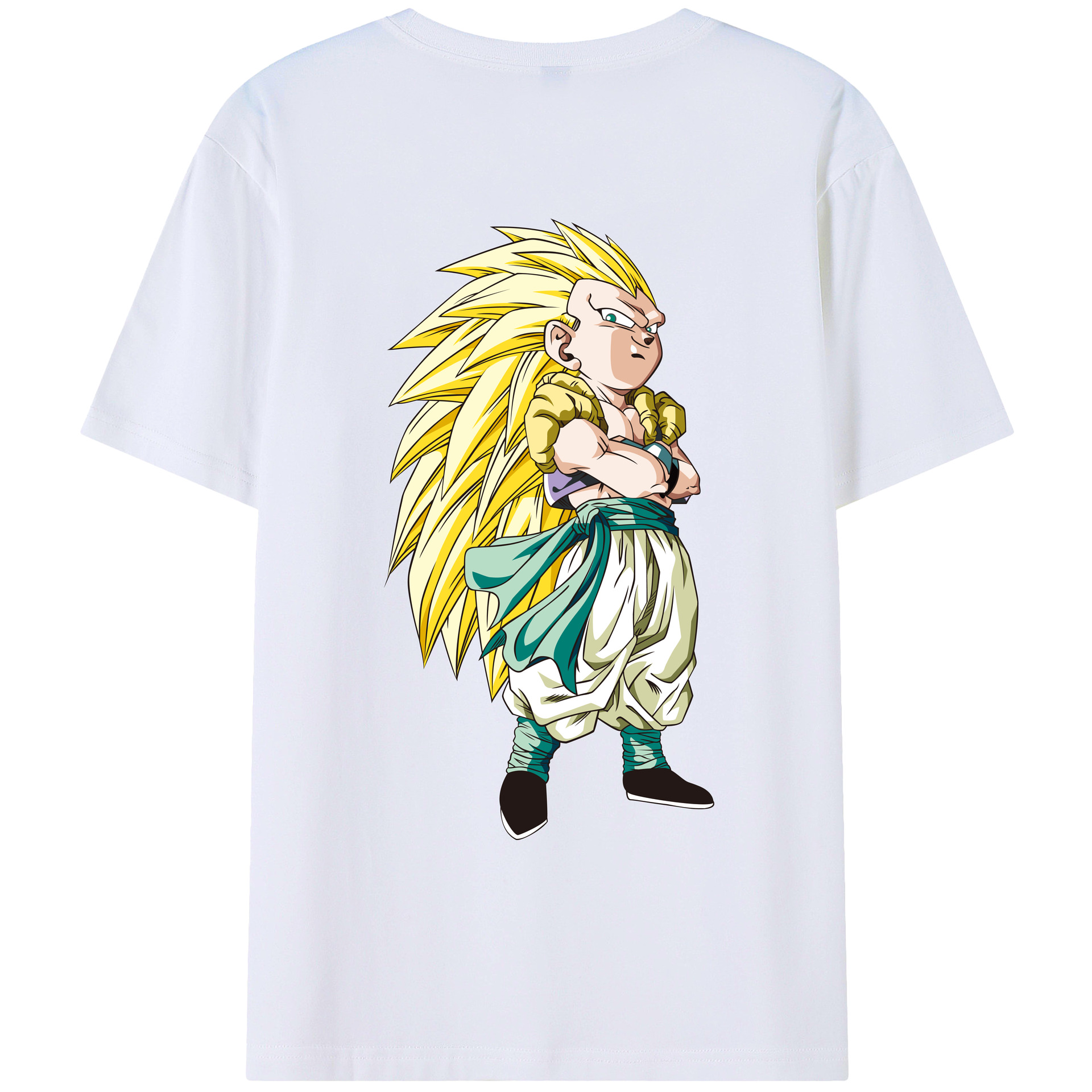 （画像用） ドラゴンボール ベジット DRAGON BALL Vegetto 綿100％ メンズ半袖Tシャツ（バックプリント） 通気性