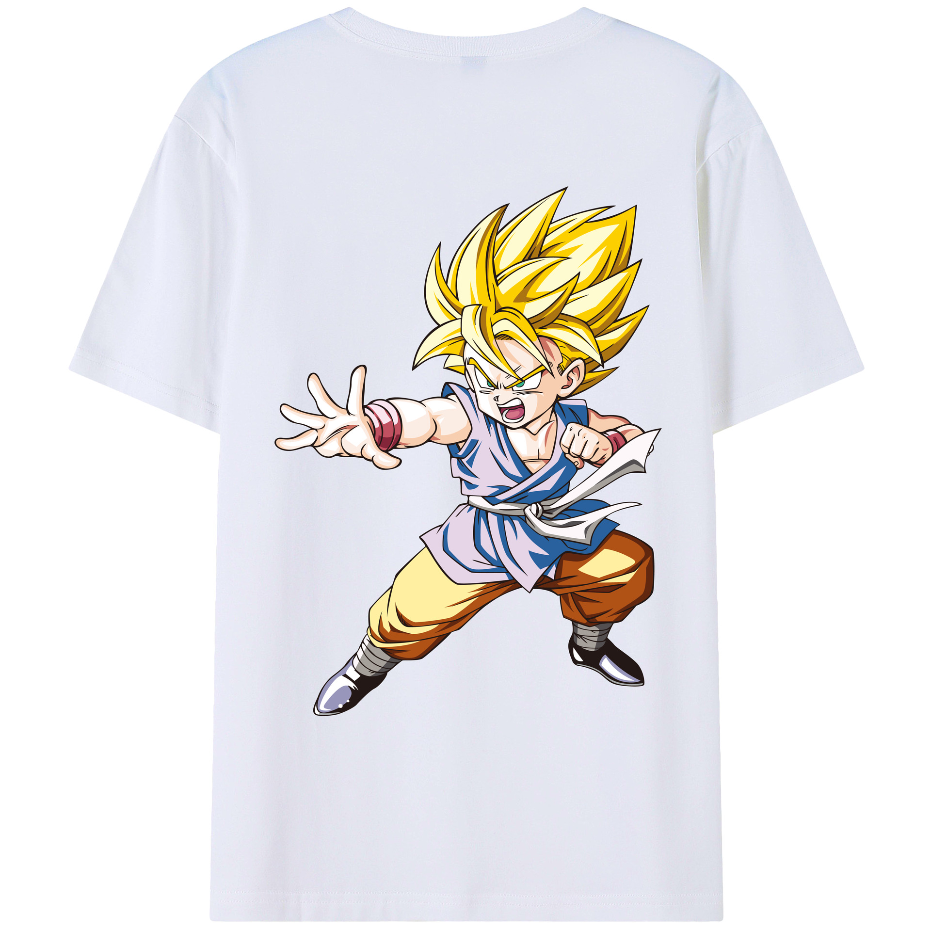 （画像用） ドラゴンボール ベジット DRAGON BALL Vegetto 綿100％ メンズ半袖Tシャツ（バックプリント） 通気性
