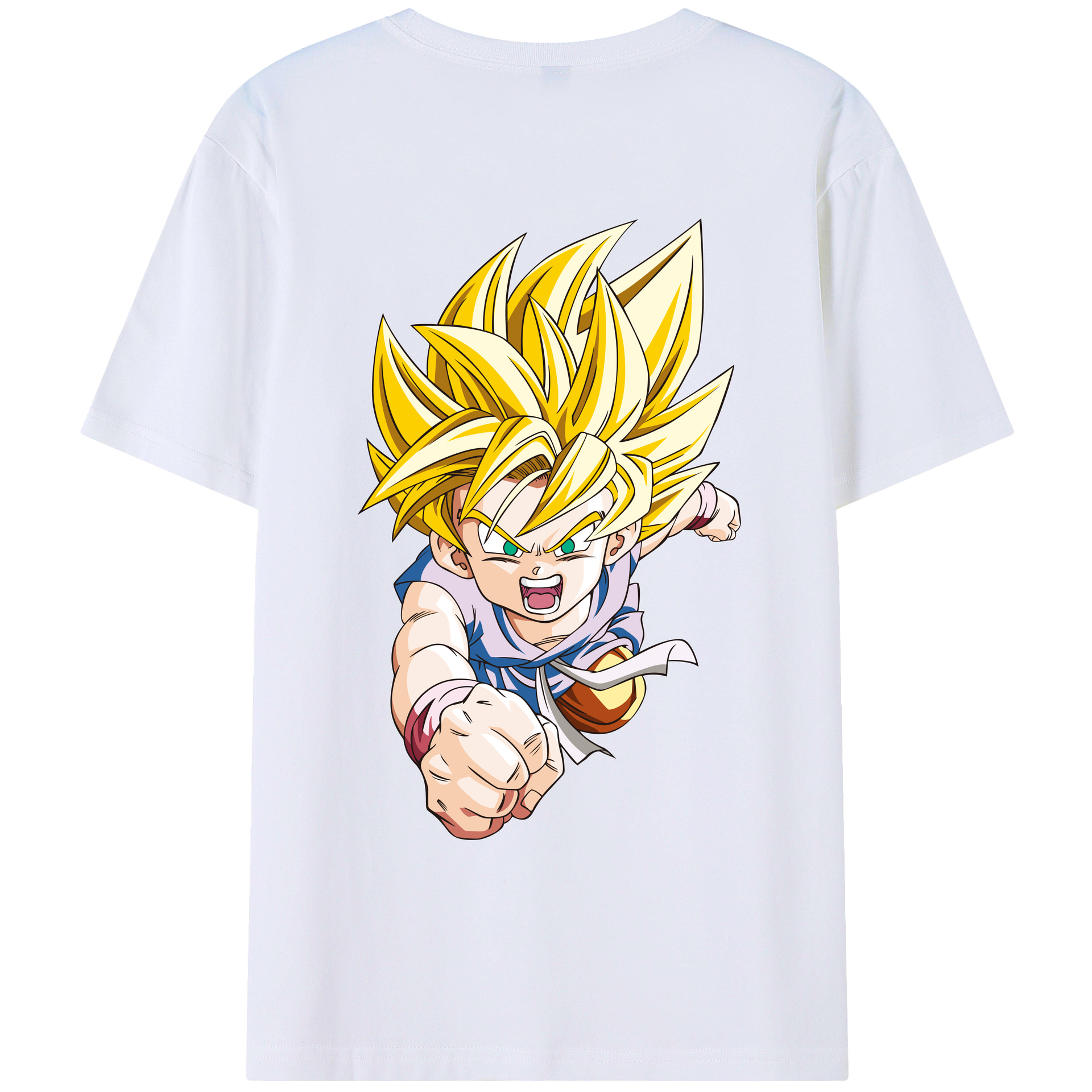 （画像用） ドラゴンボール ベジット DRAGON BALL Vegetto 綿100％ メンズ半袖Tシャツ（バックプリント） 通気性