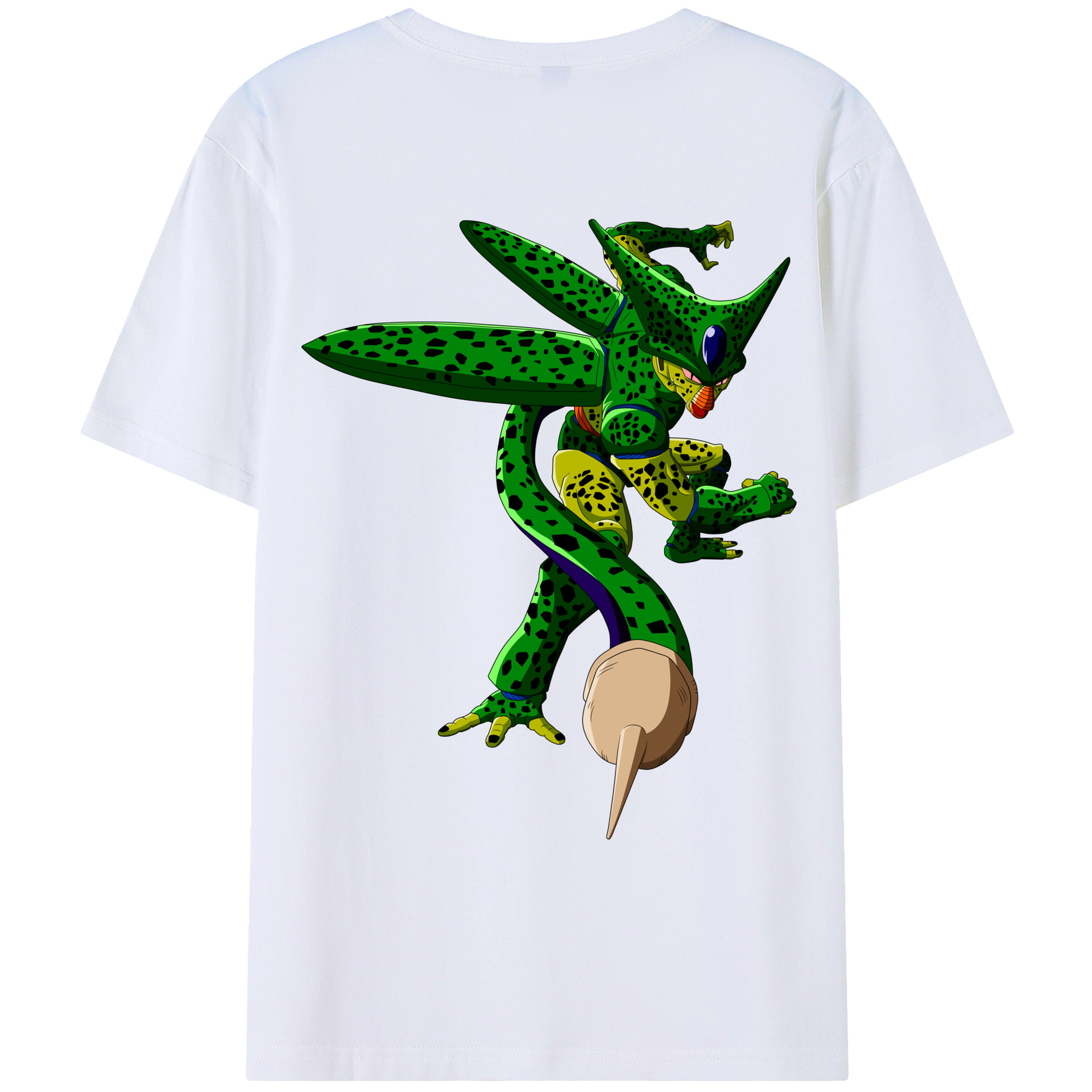 （画像用） ドラゴンボール セル DRAGON BALL Cell 綿100％ メンズ半袖Tシャツ（バックプリント） 通気性