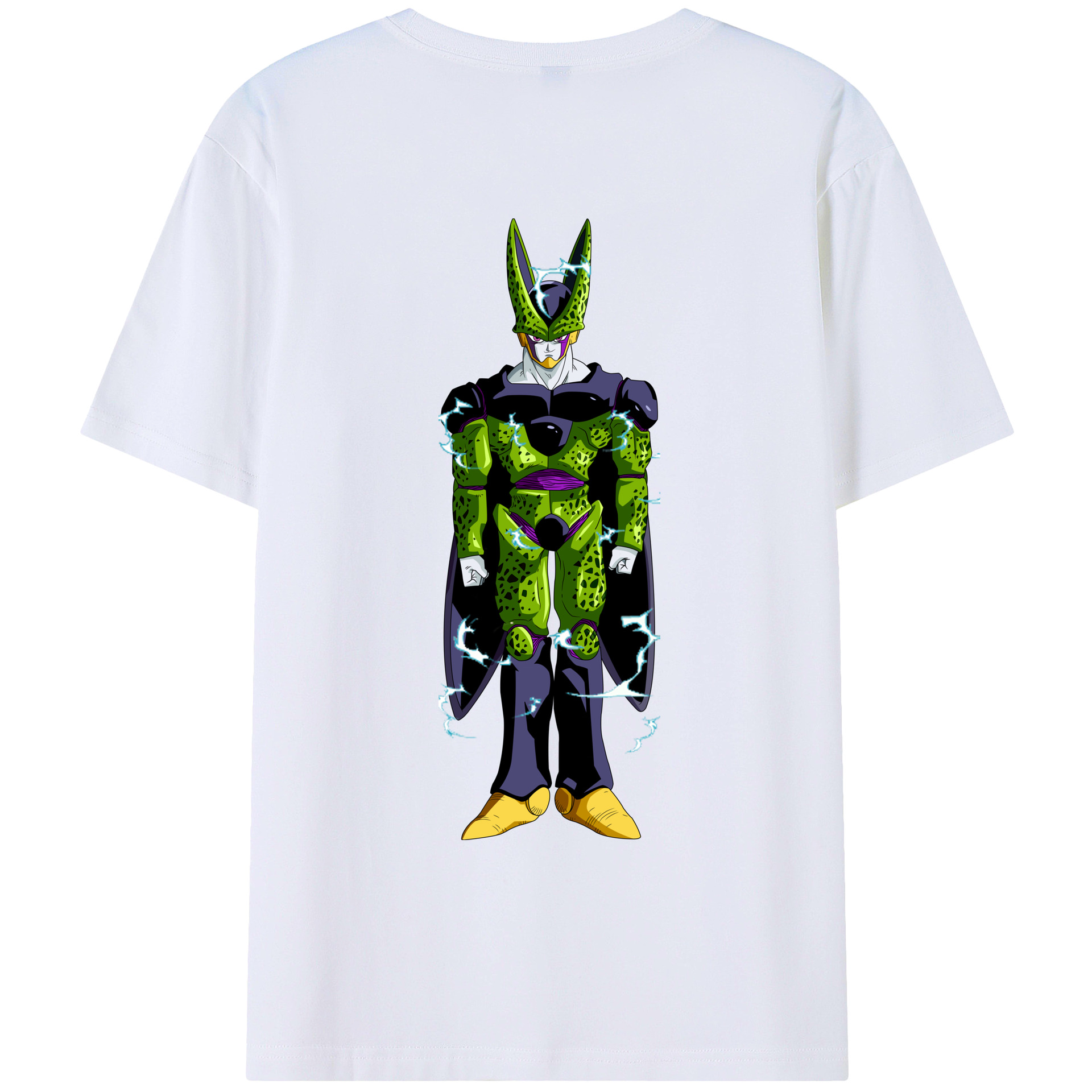（画像用） ドラゴンボール セル DRAGON BALL Cell 綿100％ メンズ半袖Tシャツ（バックプリント） 通気性