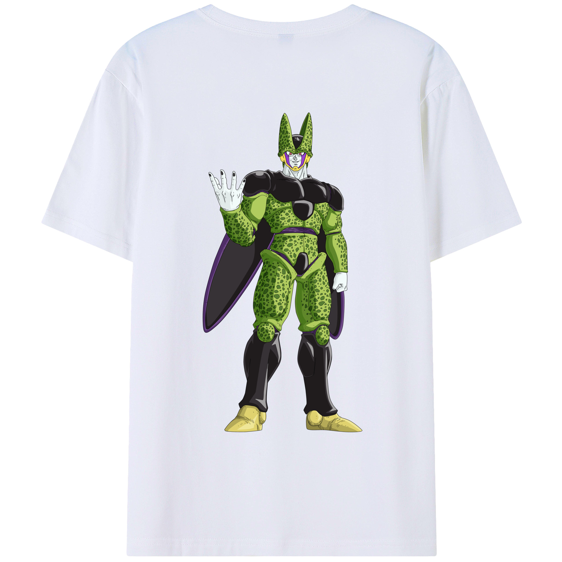 （画像用） ドラゴンボール セル DRAGON BALL Cell 綿100％ メンズ半袖Tシャツ（バックプリント） 通気性