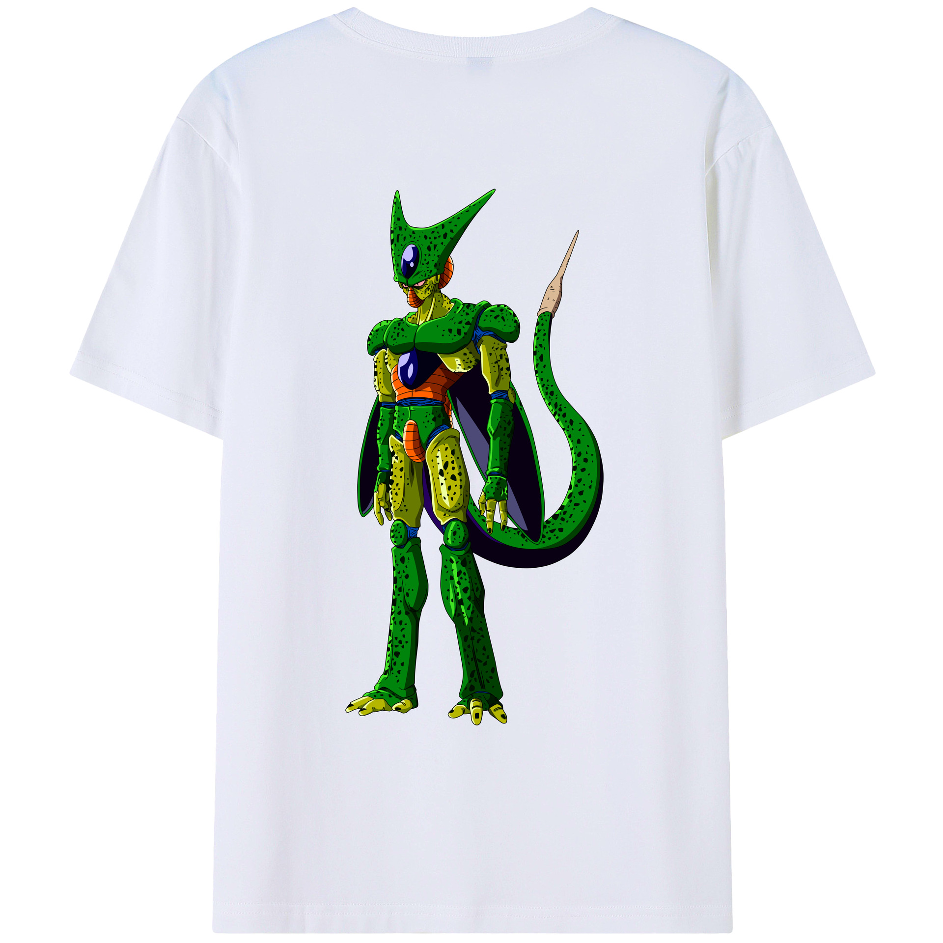 （画像用） ドラゴンボール セル DRAGON BALL Cell 綿100％ メンズ半袖Tシャツ（バックプリント） 通気性