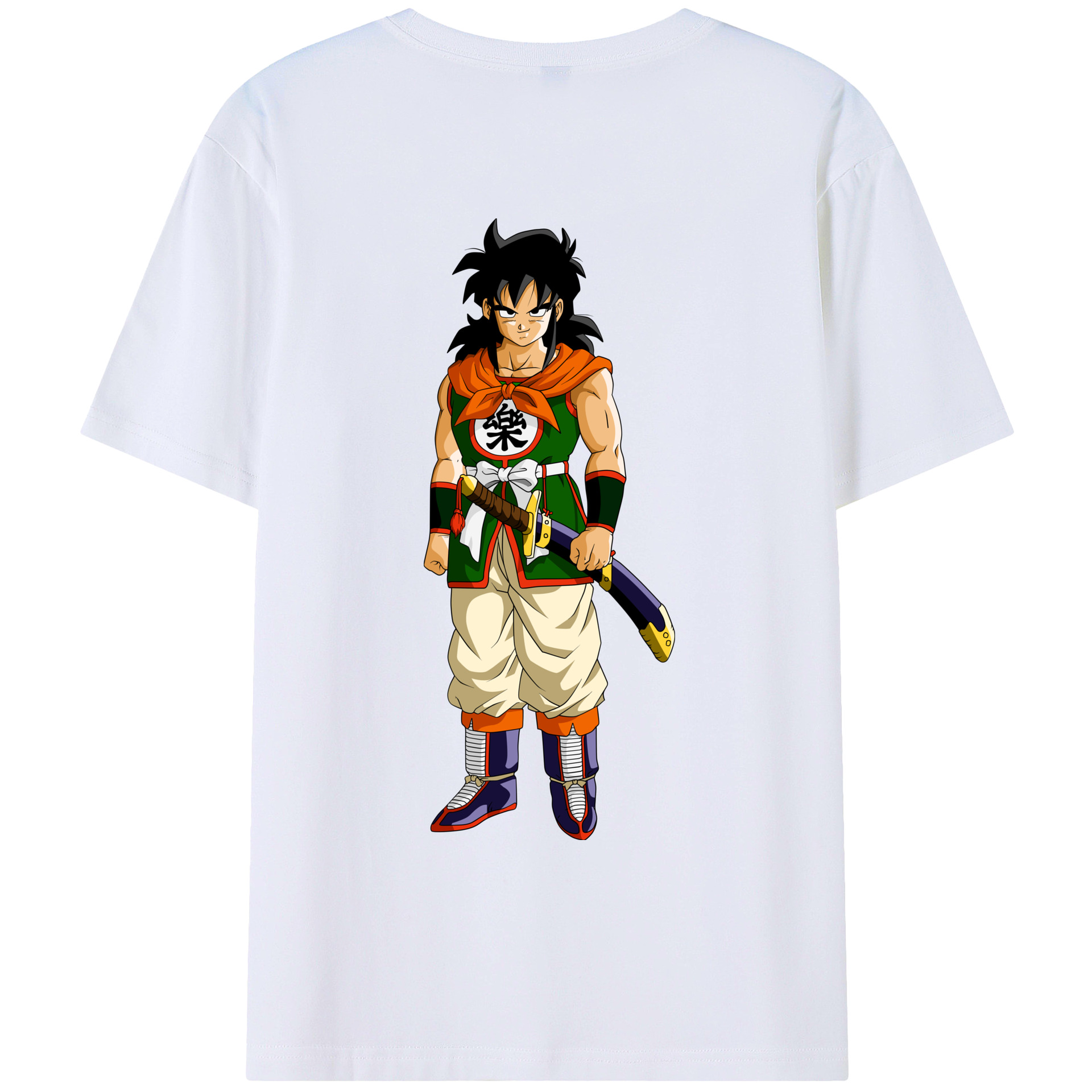 （画像用） ドラゴンボール ヤムチャ DRAGON BALL Yamcha 綿100％ メンズ半袖Tシャツ（バックプリント） 通気性