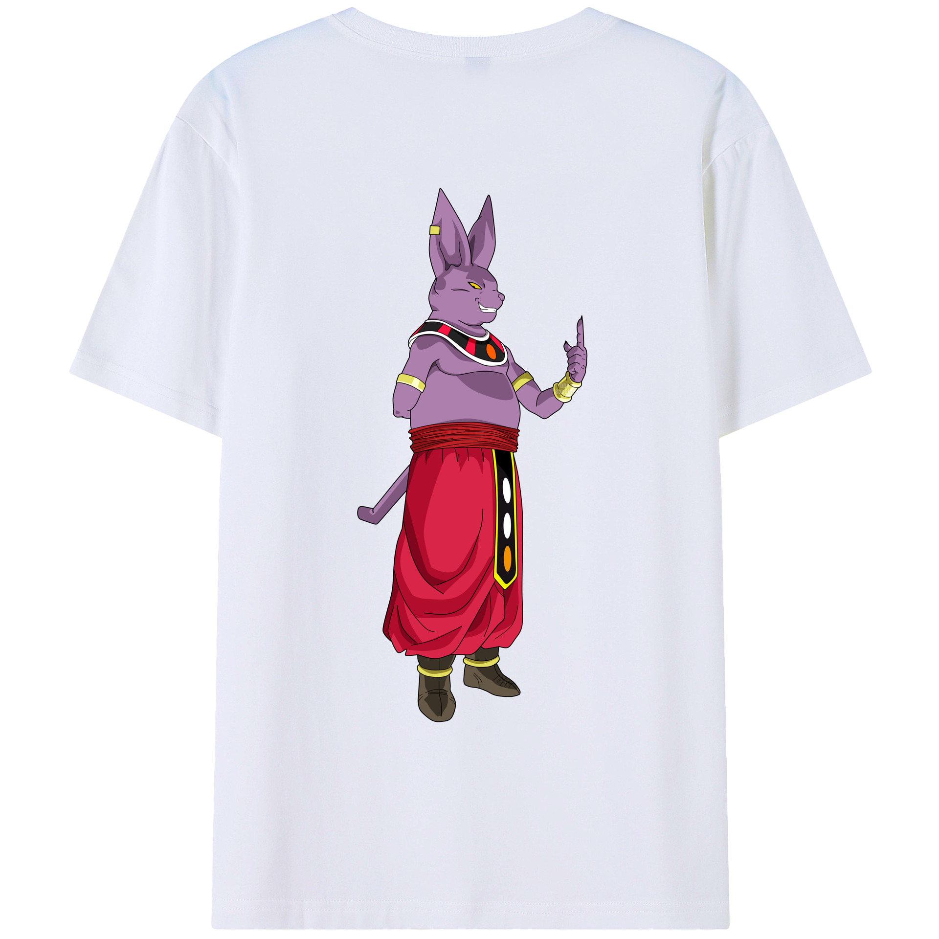 （画像用） ドラゴンボール シャンパ DRAGON BALL Champa 綿100％ メンズ半袖Tシャツ（バックプリント） 通気性