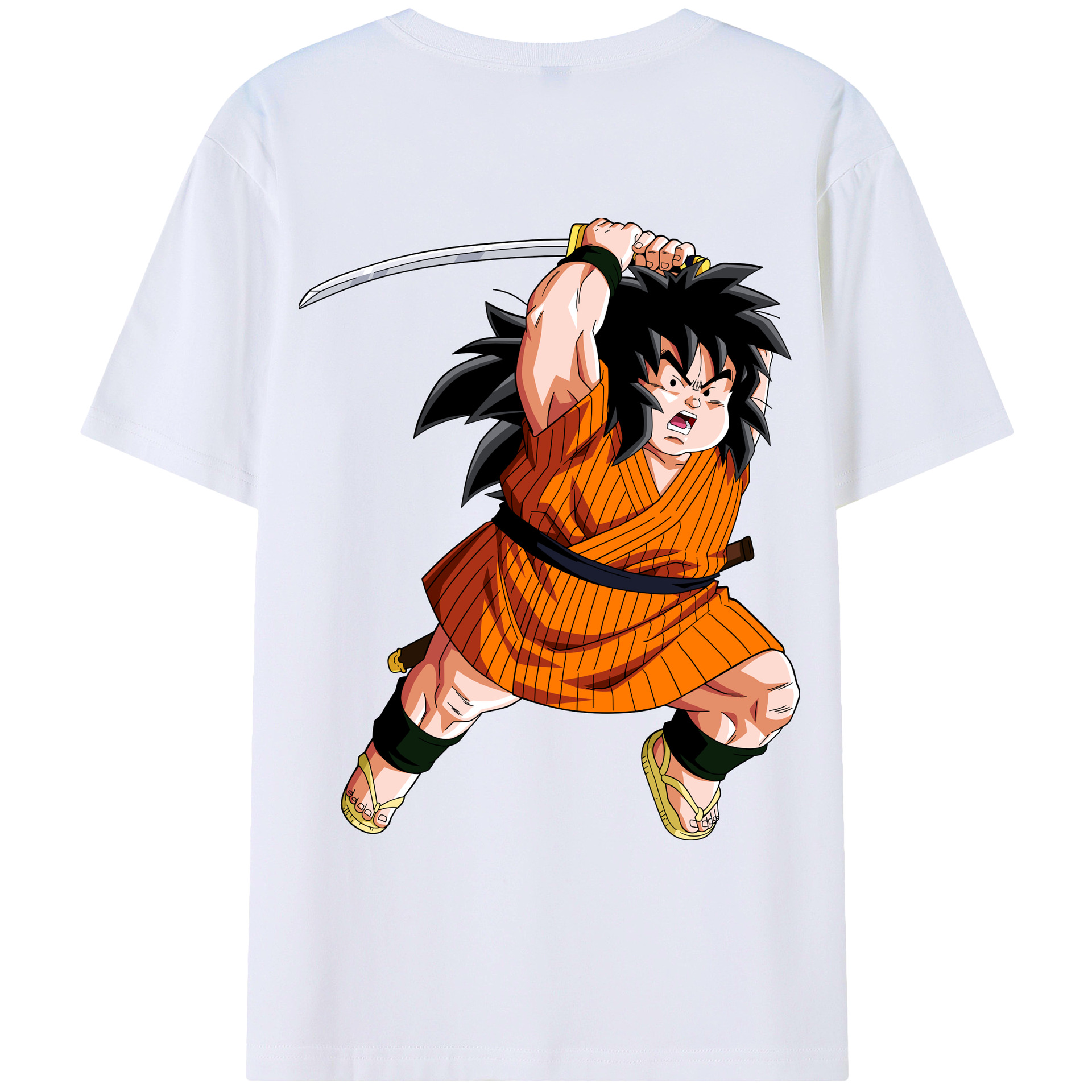 （画像用） ドラゴンボール やじろべえ DRAGON BALL Yajirobe 綿100％ メンズ半袖Tシャツ（バックプリント） 通気性