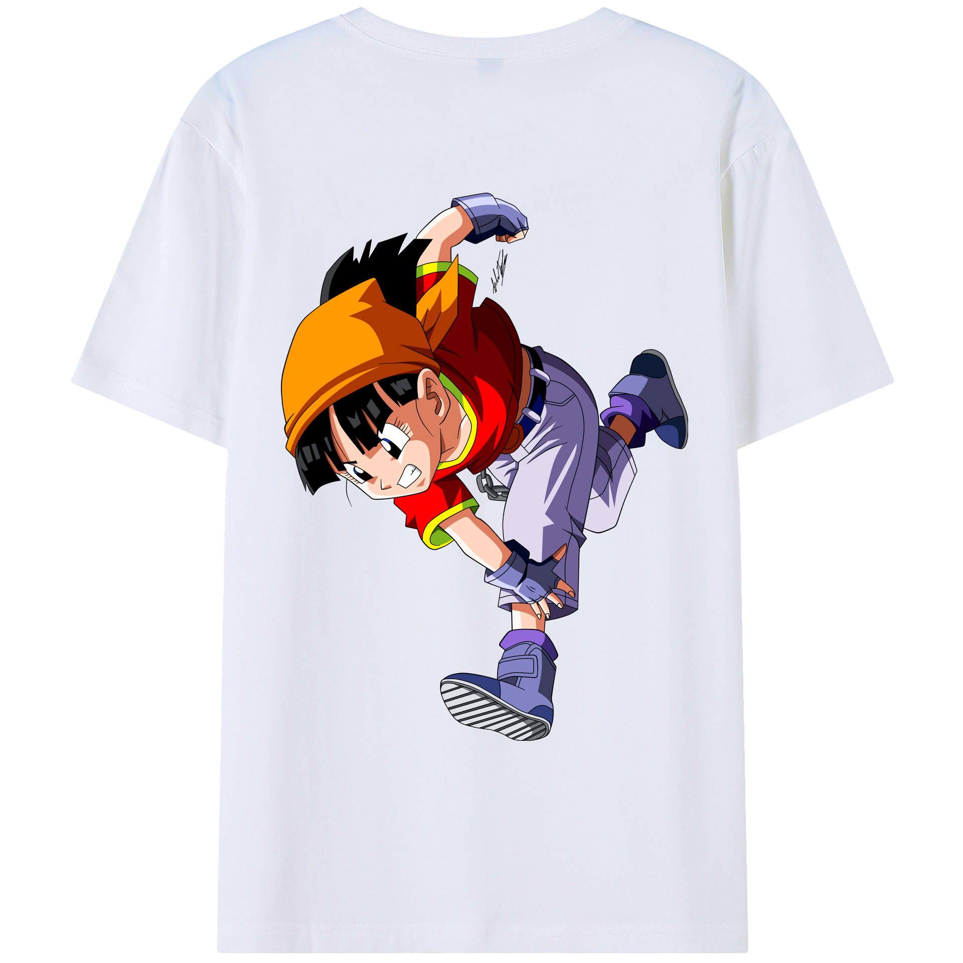 （画像用） ドラゴンボール パン DRAGON BALL Pan 綿100％ メンズ半袖Tシャツ（バックプリント） 通気性