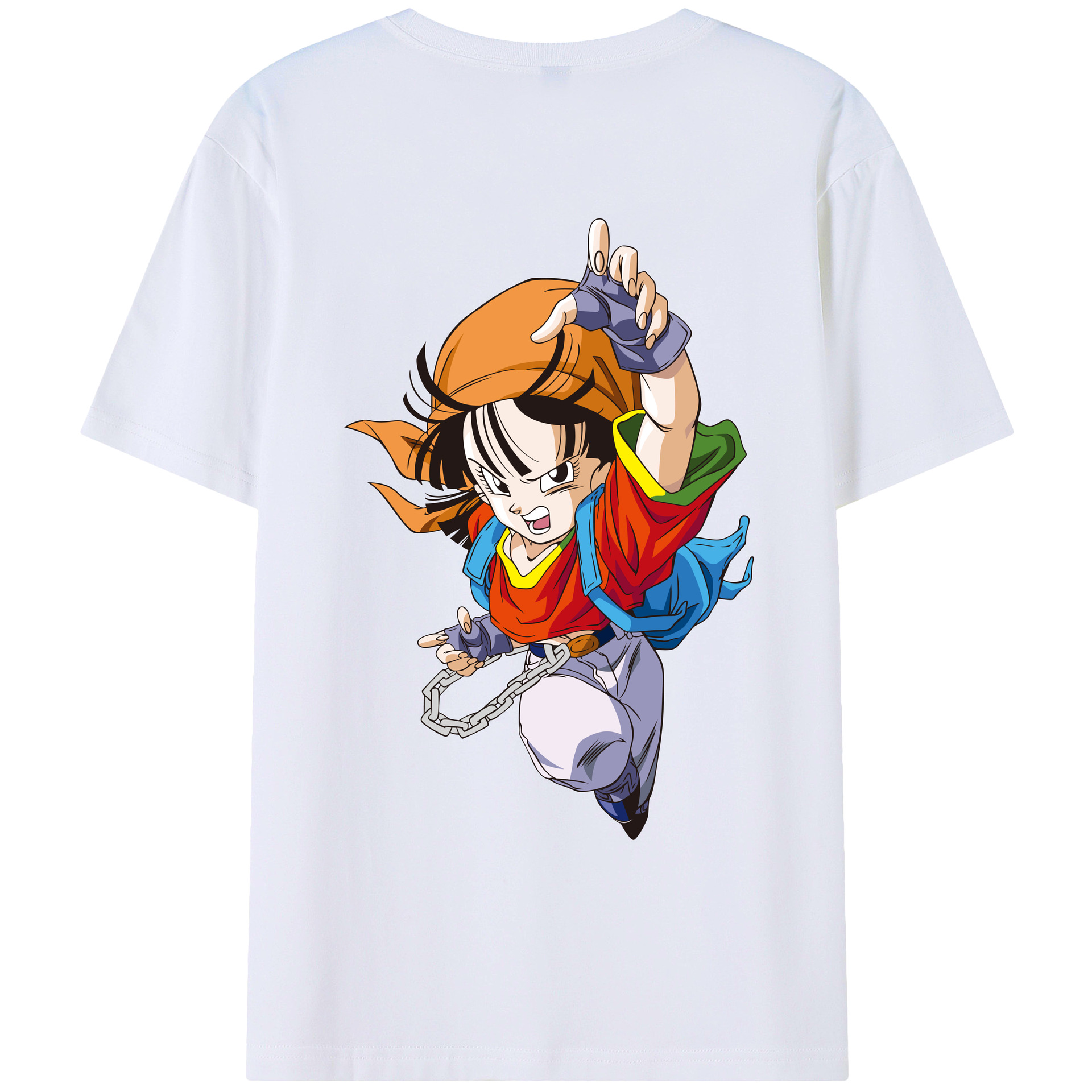 （画像用） ドラゴンボール パン DRAGON BALL Pan 綿100％ メンズ半袖Tシャツ（バックプリント） 通気性