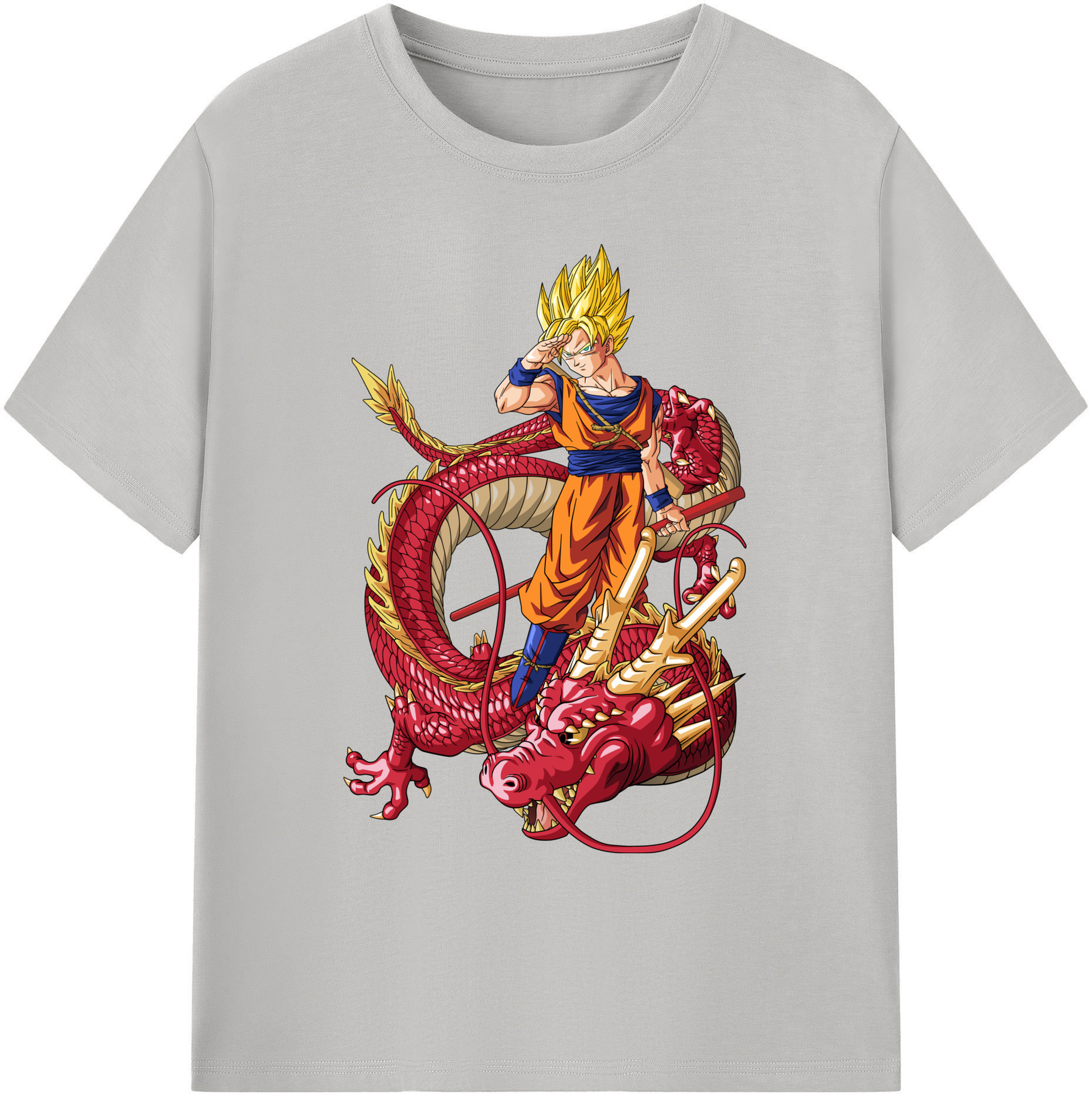 （画像用） ドラゴンボール 孫悟空（そん ごくう）Son Goku カカロット DRAGON BALL Kakarotto 綿100％ メンズ半袖Tシャツ｜肌触りやわらか＆通気性