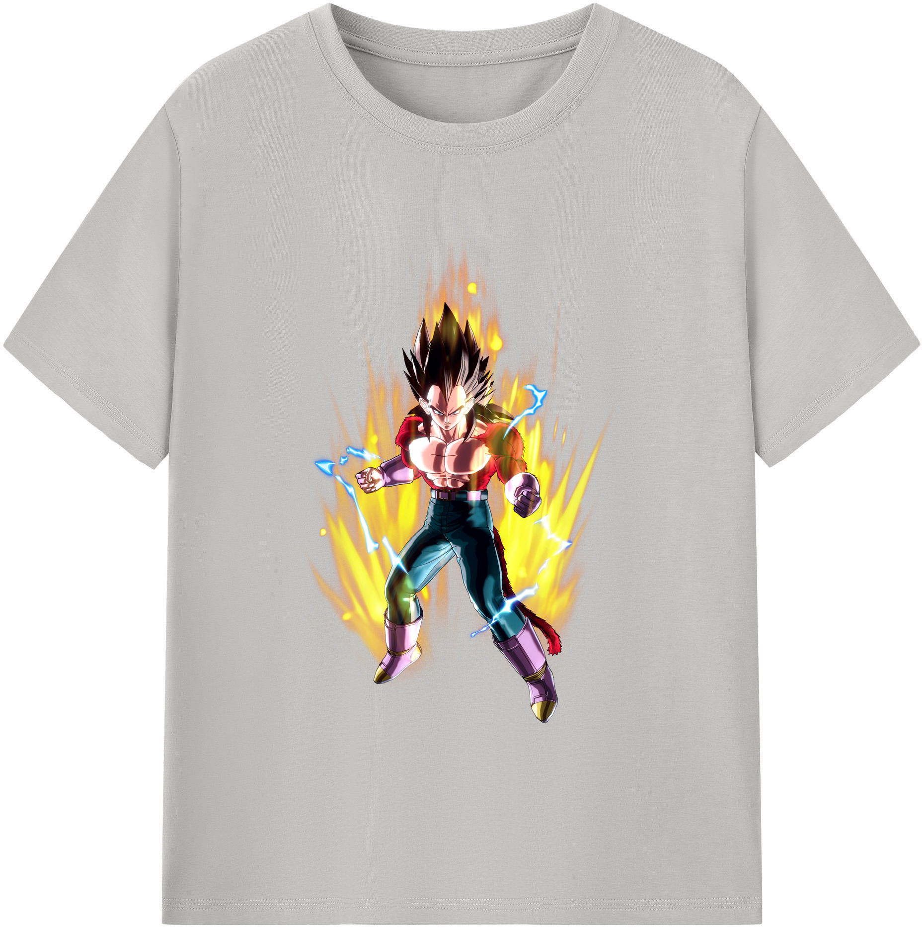 （画像用） ドラゴンボール ベジータ四世（Bejīta Yonsei）DRAGON BALL Vegeta IV 綿100％ メンズ半袖Tシャツ｜肌触りやわらか＆通気性